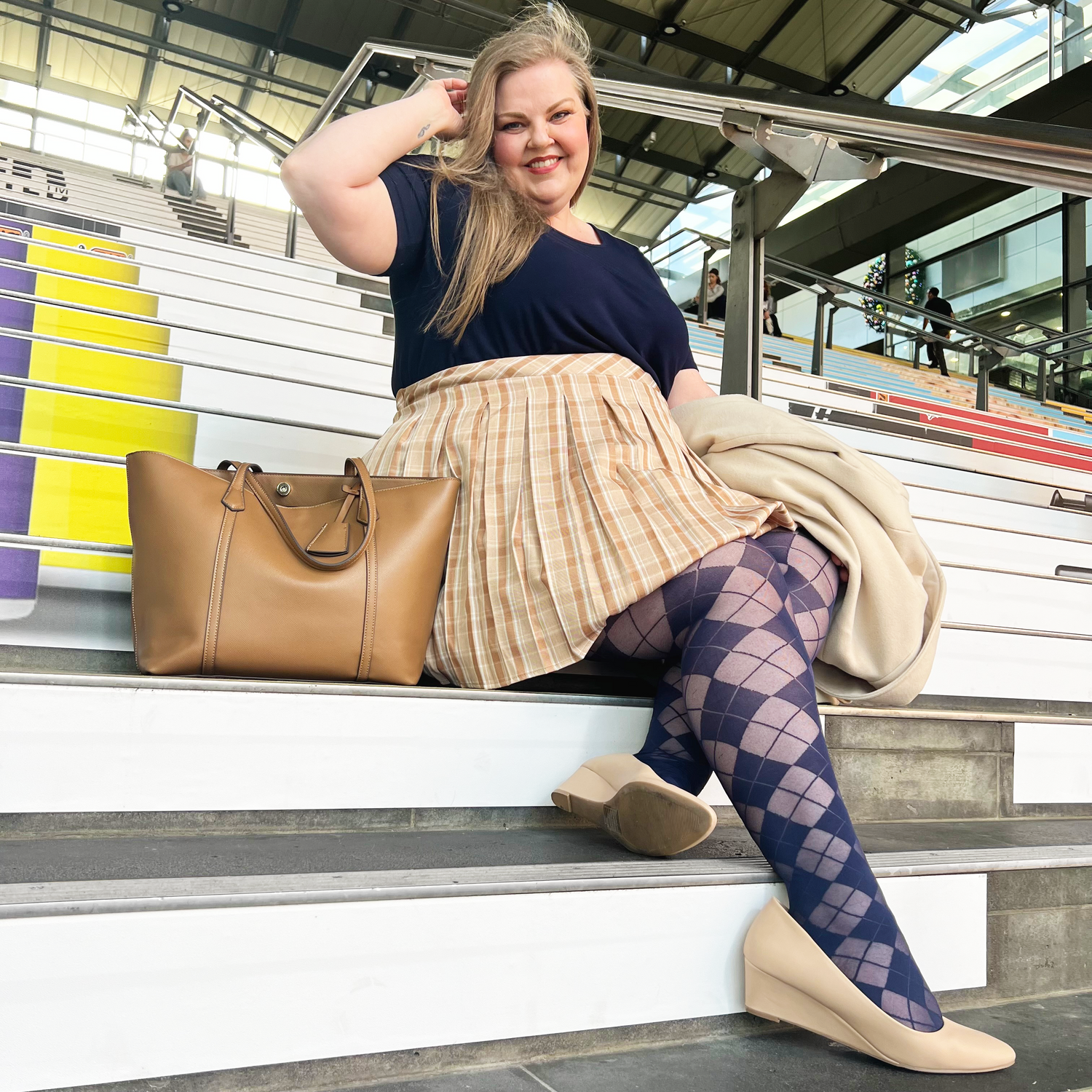 Collants diamantés - Marine