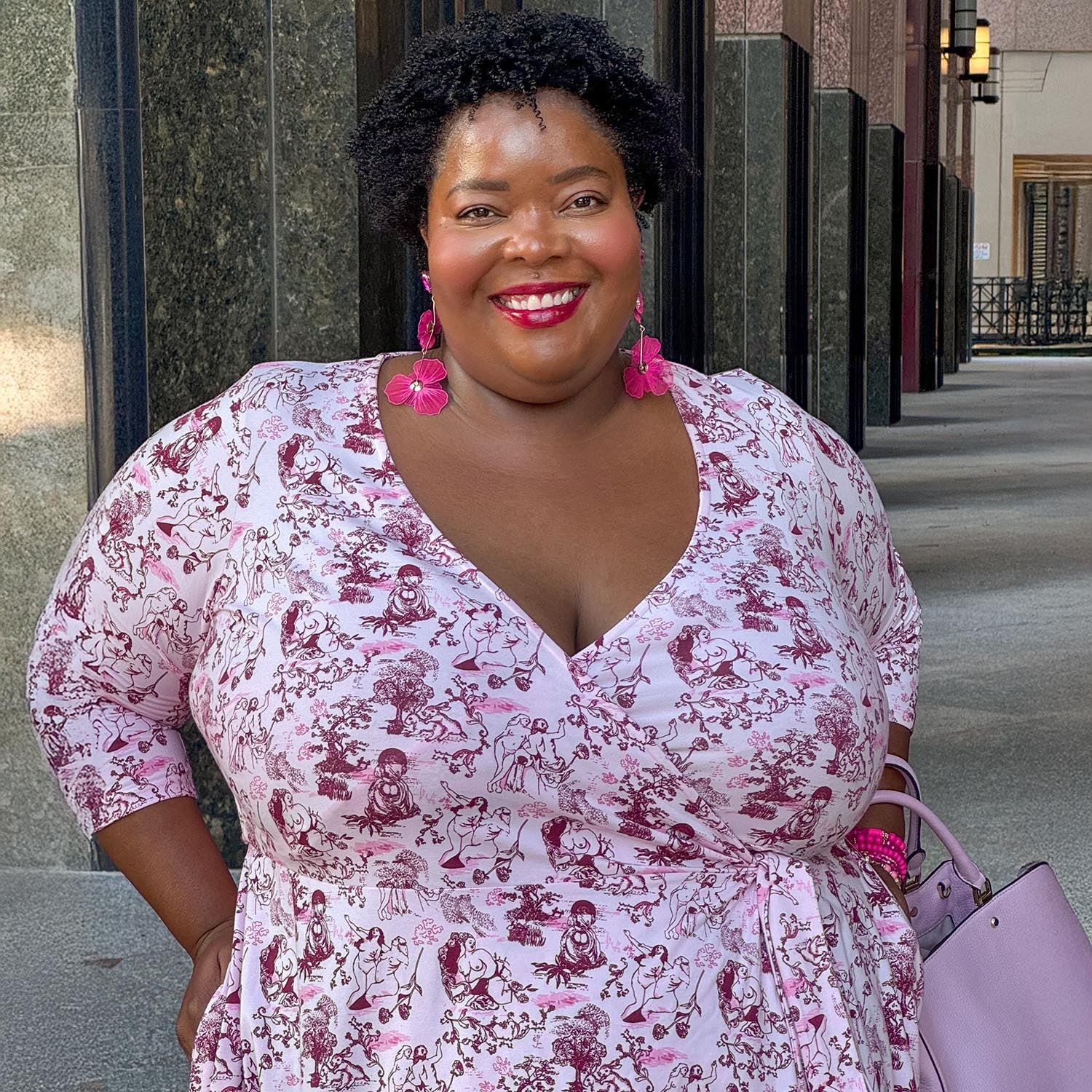 Robe portefeuille - Passion au Jardin - L'Amour Rose