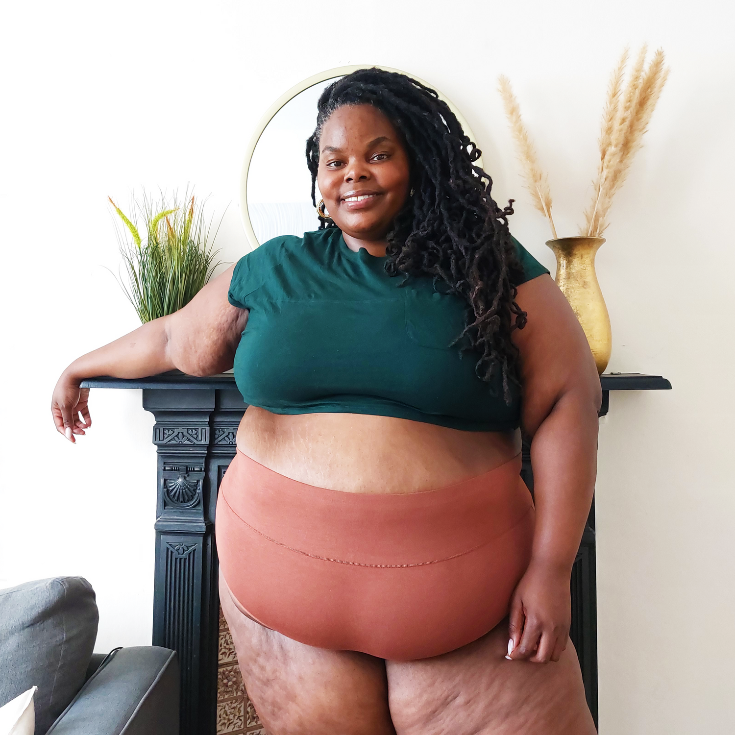 Culotte intégrale en coton biologique - Root Beer