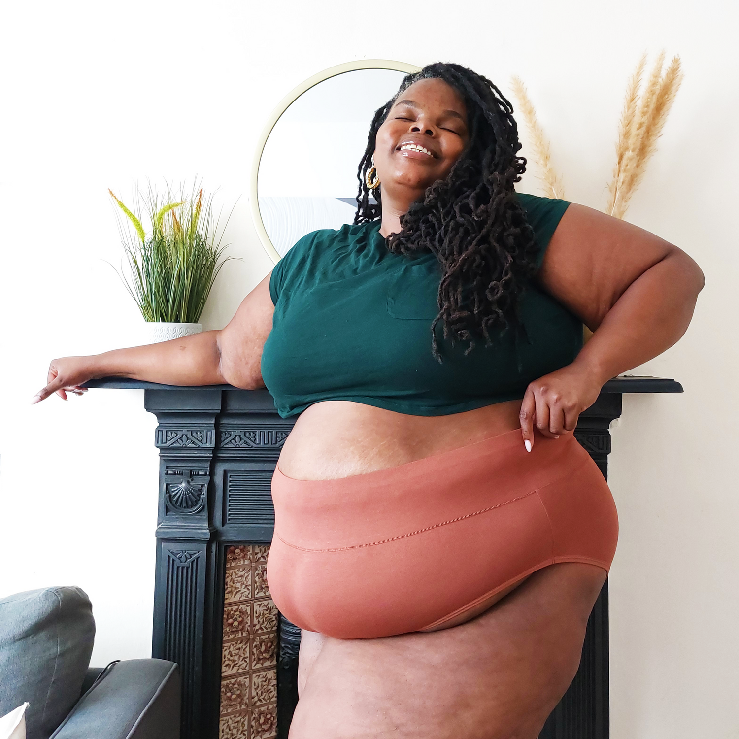 Culotte intégrale en coton biologique - Root Beer