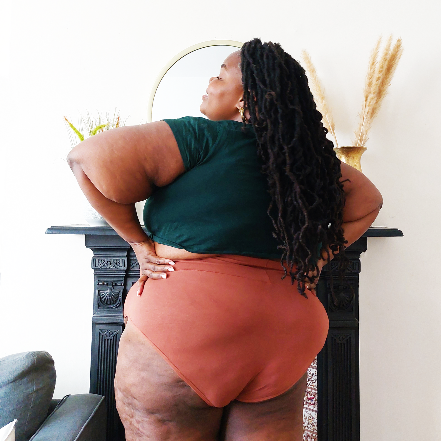 Culotte intégrale en coton biologique - Root Beer