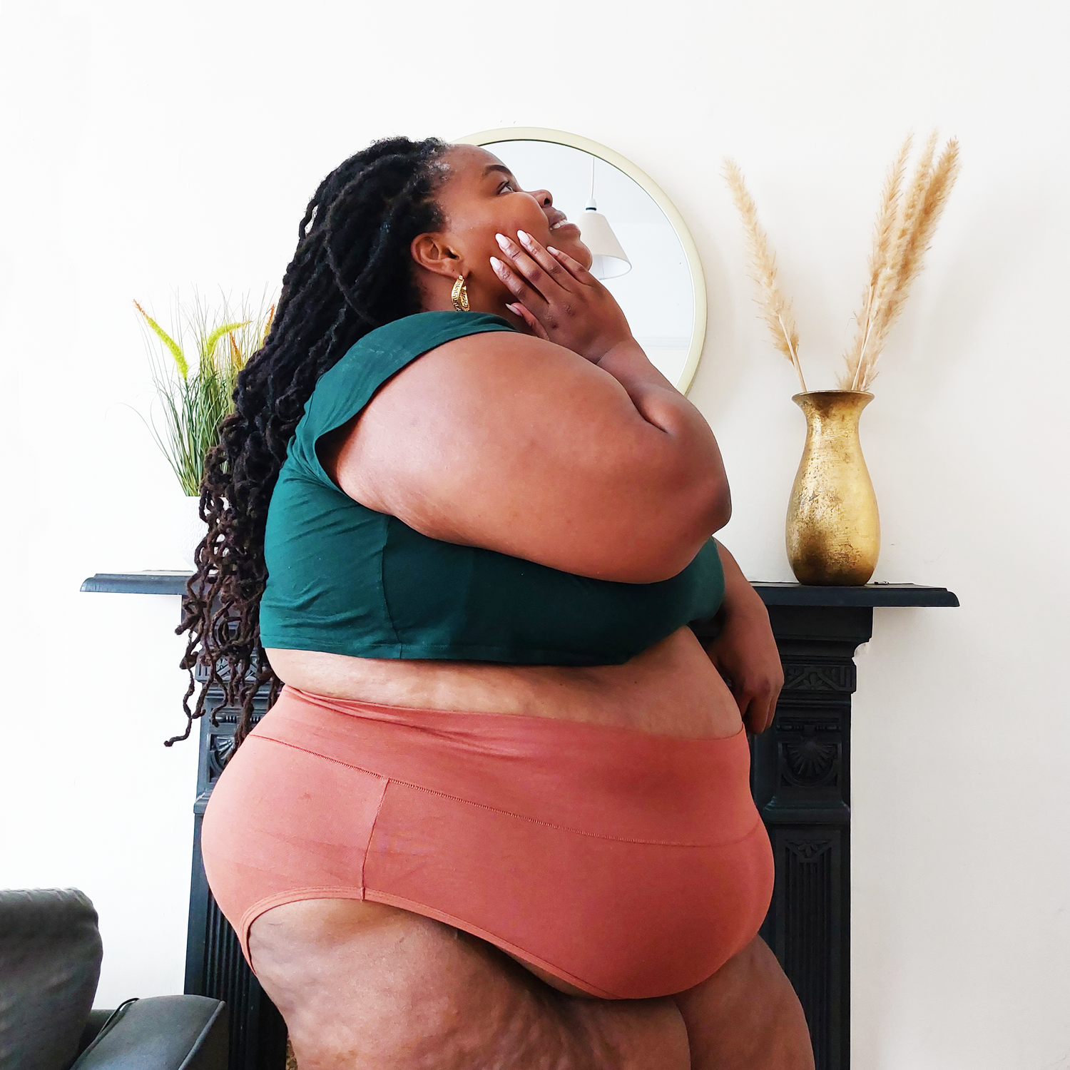 Culotte intégrale en coton biologique - Root Beer