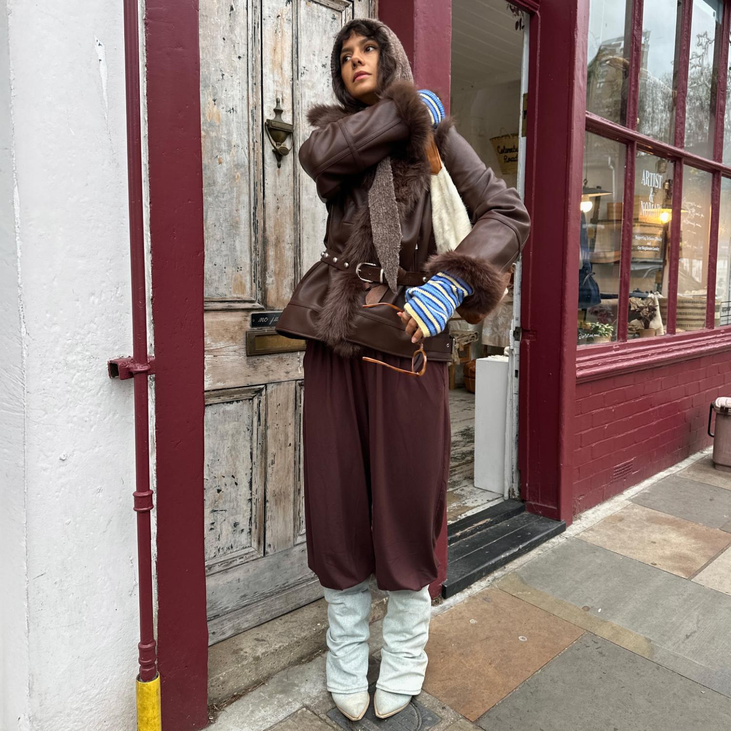 Veste aviateur Amelia - Marron