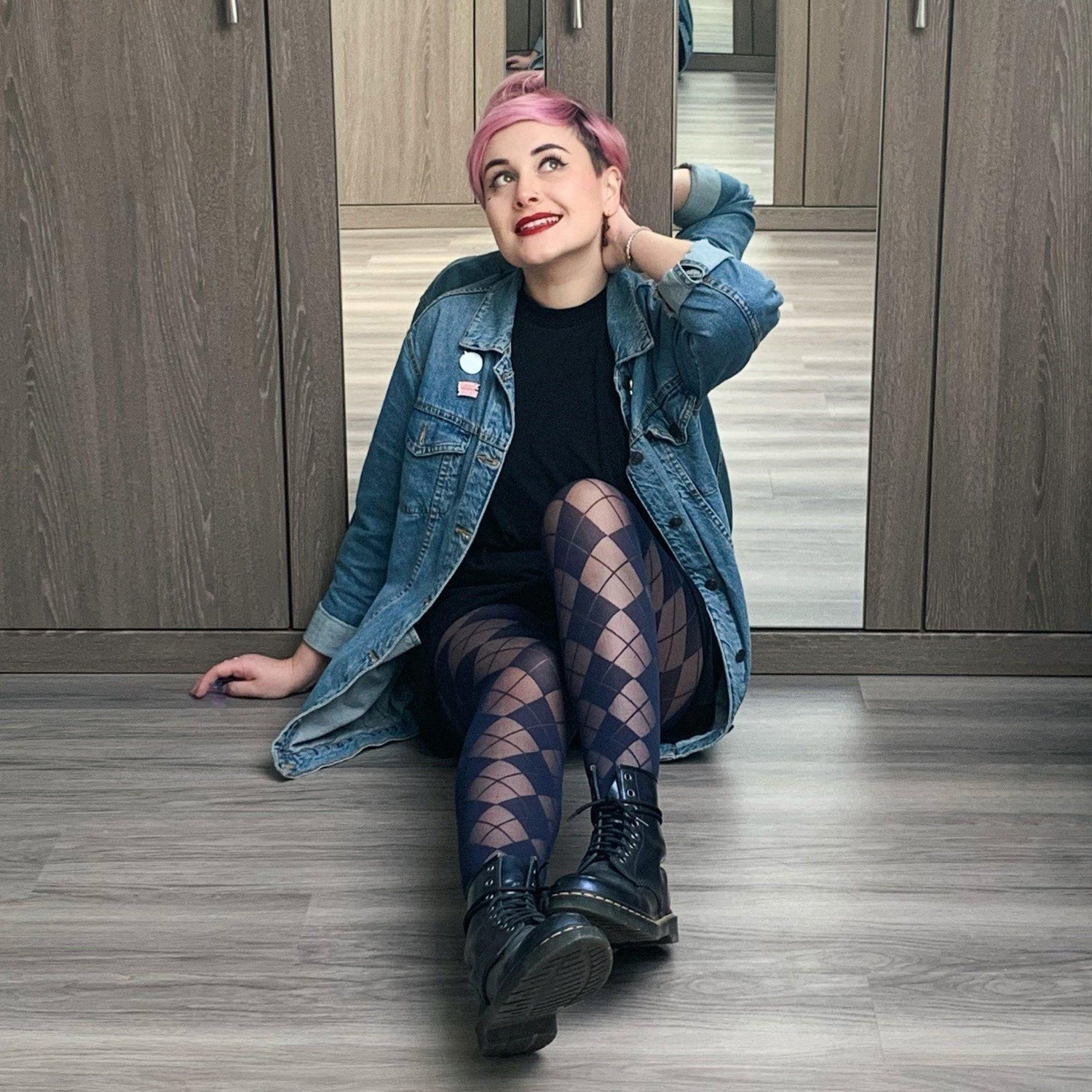 Collants diamantés - Marine