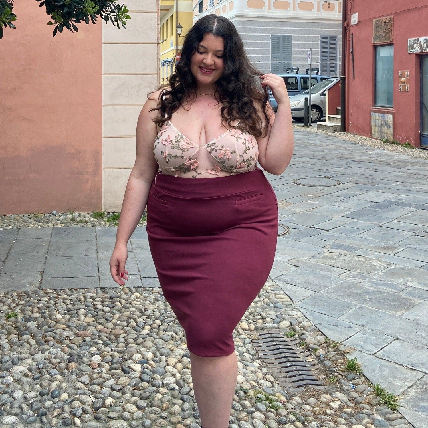 Jupe crayon - Burgundy