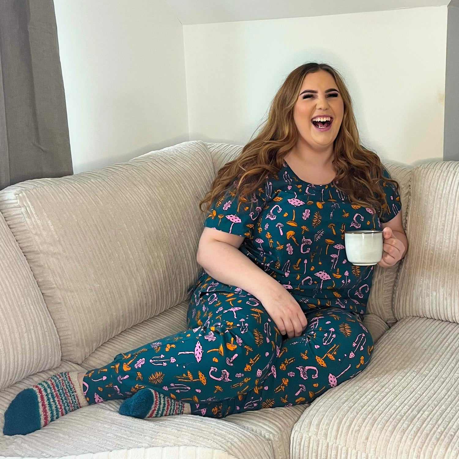 Haut de pyjama en coton biologique - Mushie Patch