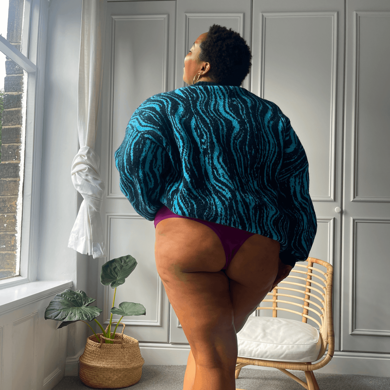 Culotte haute en coton biologique - Figgy Pudding