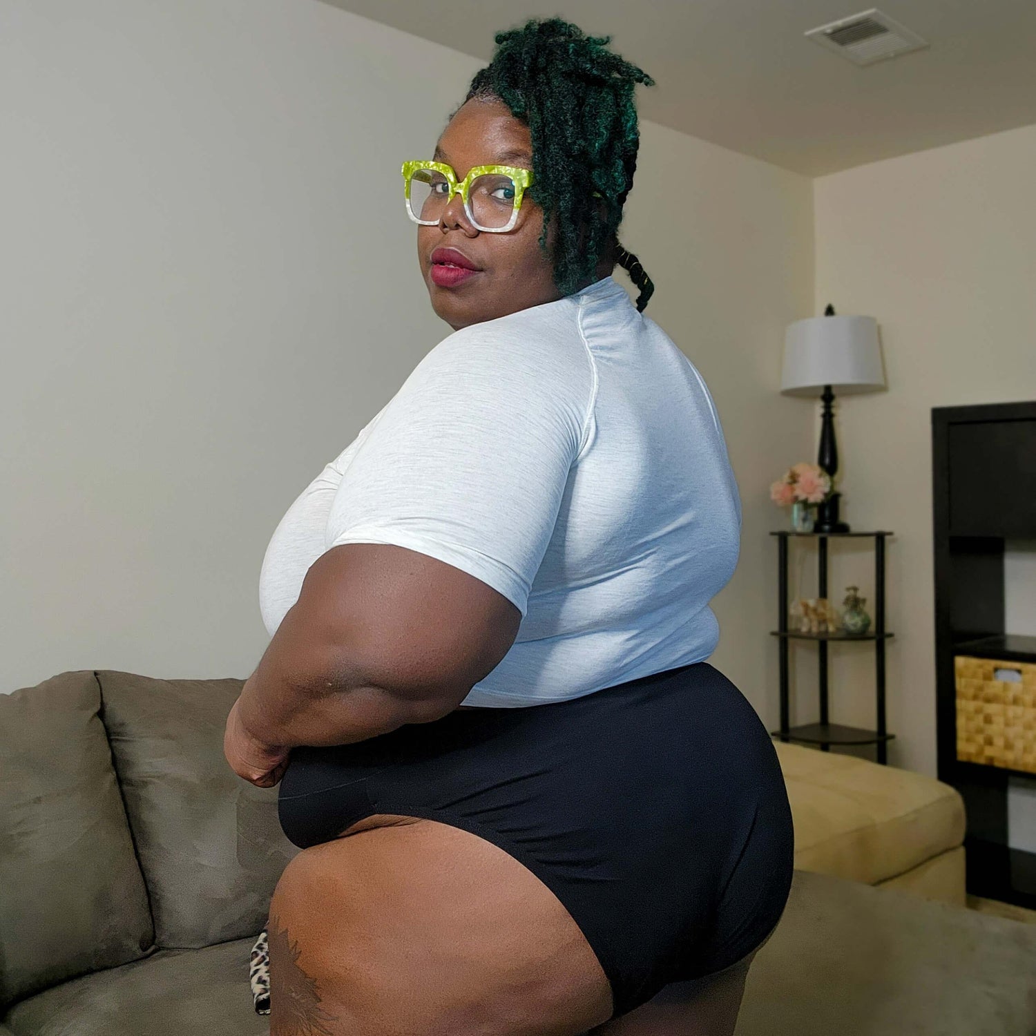 Culotte super haute en coton biologique - Noir