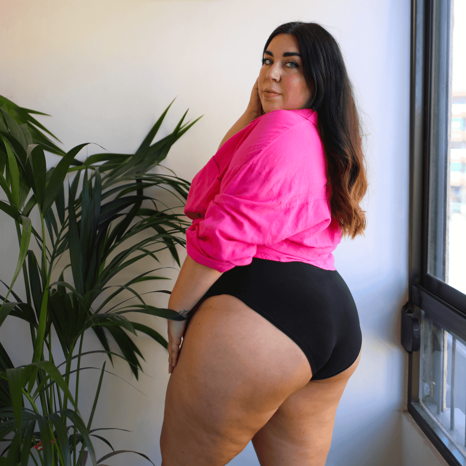 Culotte intégrale en coton biologique - Noir