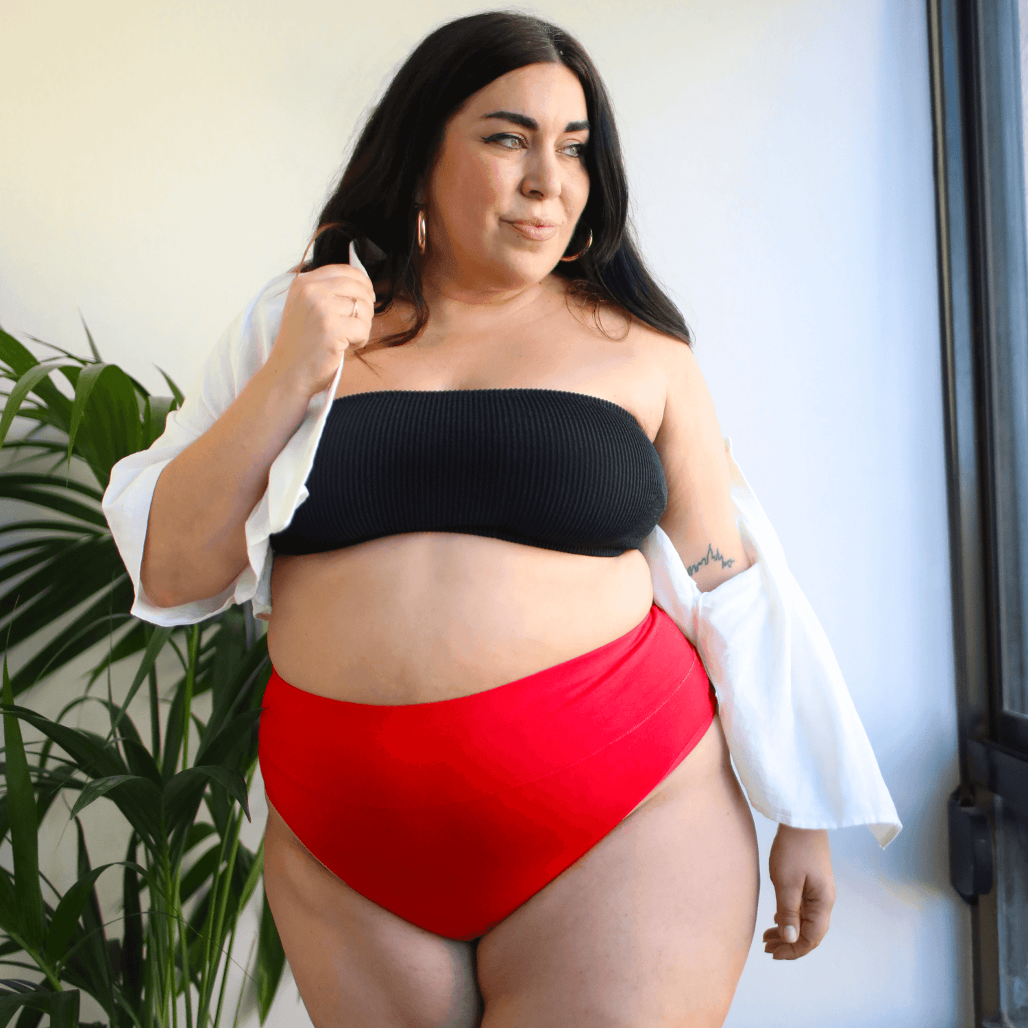 Culotte à jambe haute en coton biologique - Lobster