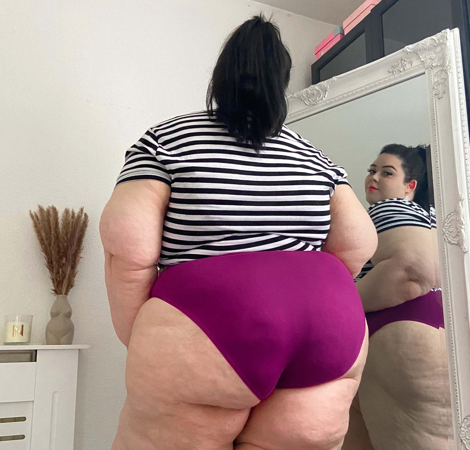 Culotte super haute en coton biologique - Figgy Pudding