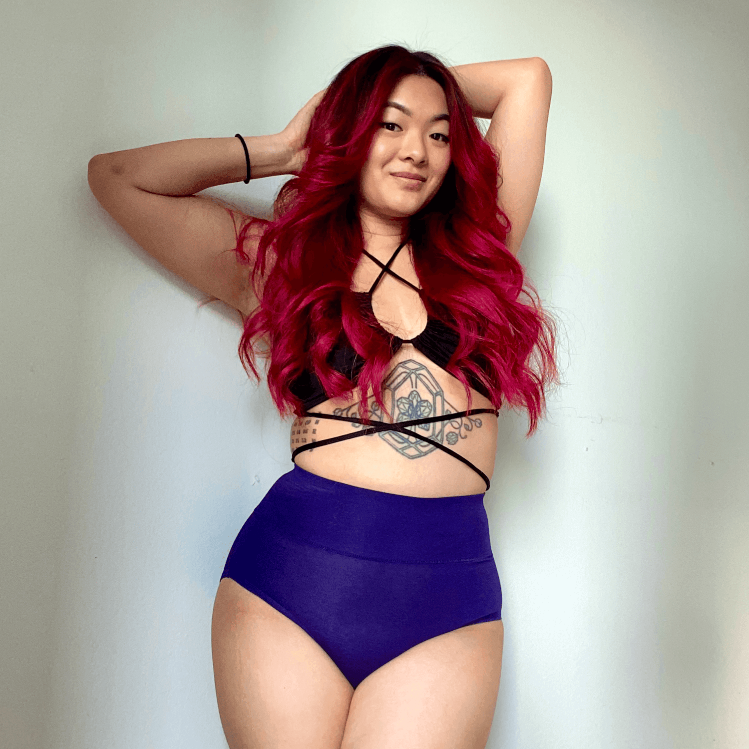 Culotte intégrale en coton biologique - Suffragette Purple