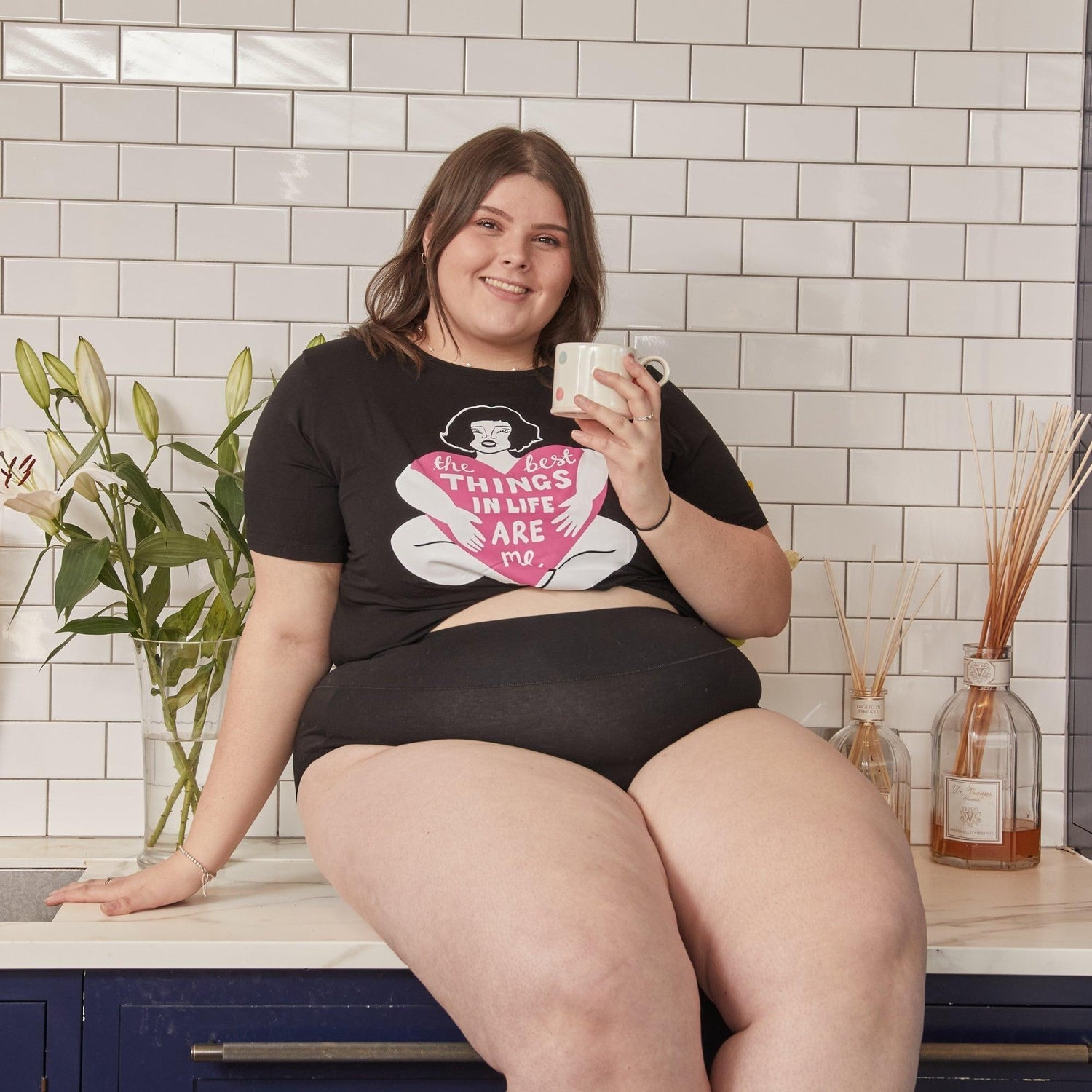 Culotte intégrale en coton biologique - Noir