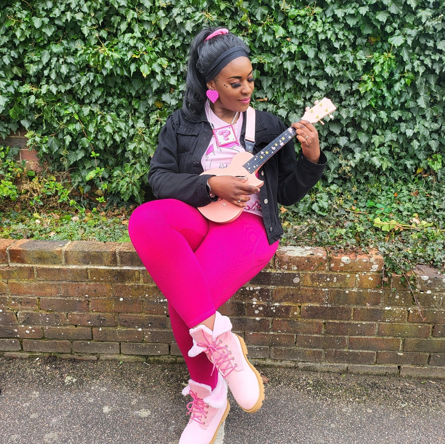 Leggings corti Squat Proof - Torta di lamponi