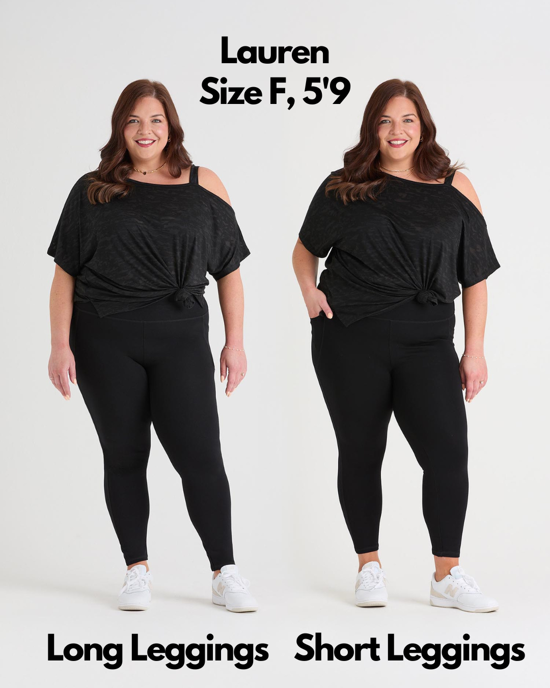 Leggings a prova di squat - Nero