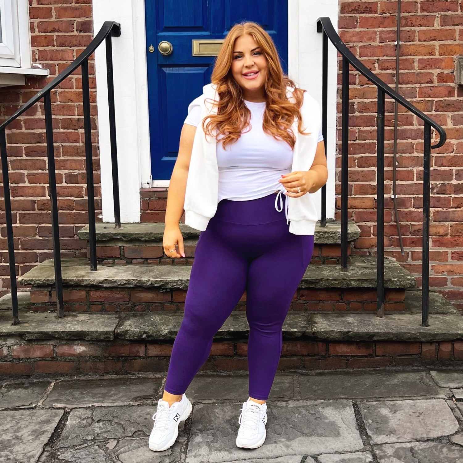 Leggings corti a prova di squat - Suffragette Purple