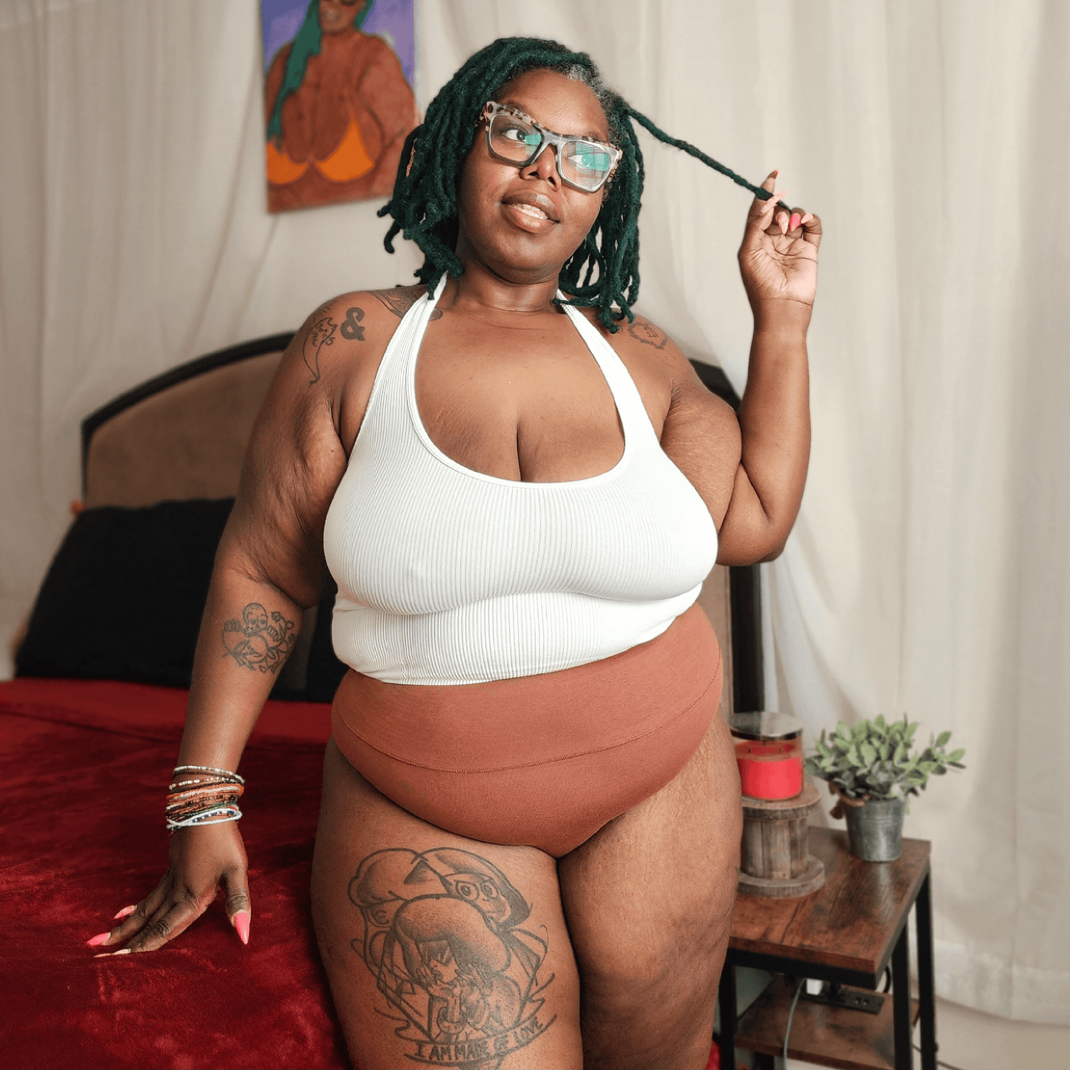 Magliette a gamba alta in cotone biologico - Root Beer