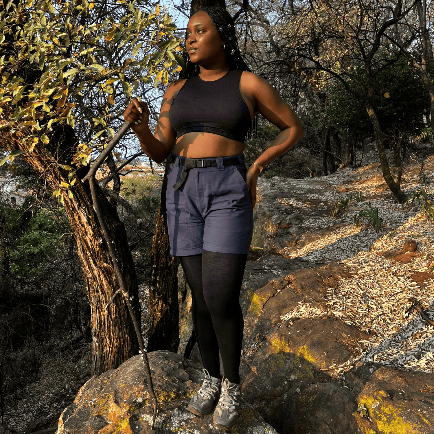 Collant in lana merino - Nero