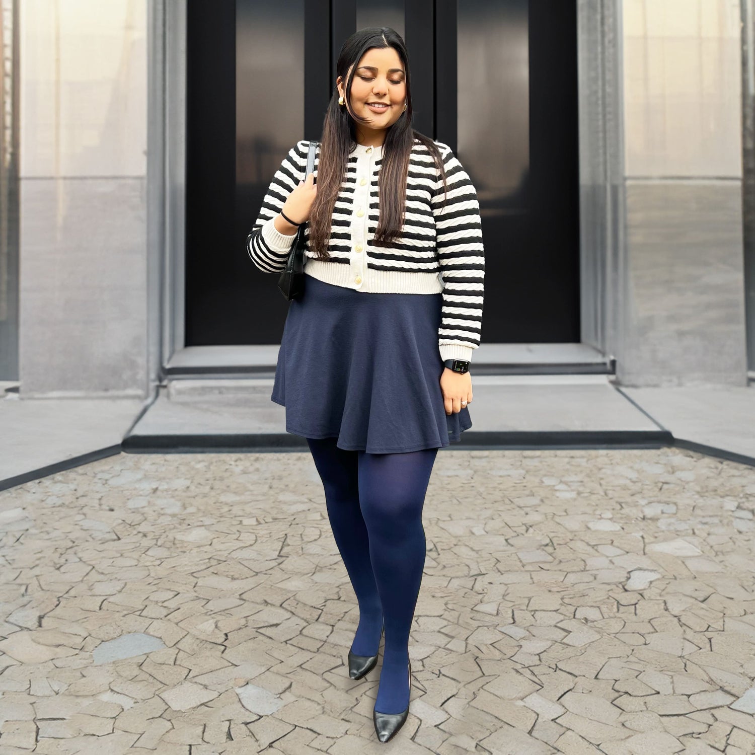 Collant a compressione leggera Huggy - Navy