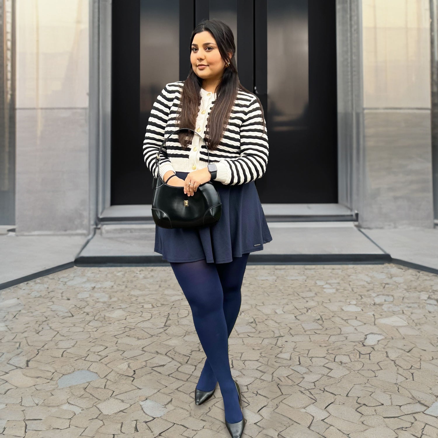 Collant a compressione leggera Huggy - Navy