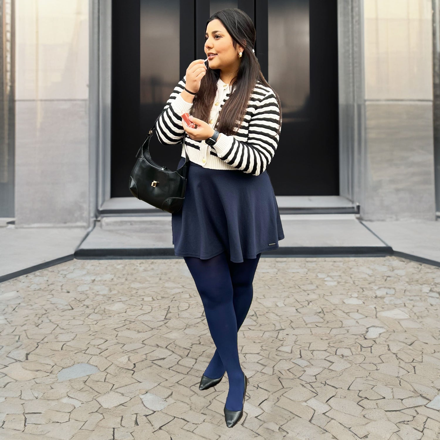 Collant a compressione leggera Huggy - Navy