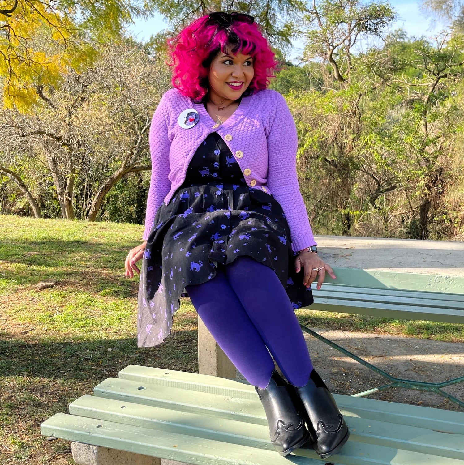 Collant 80 denari - Suffragette Purple