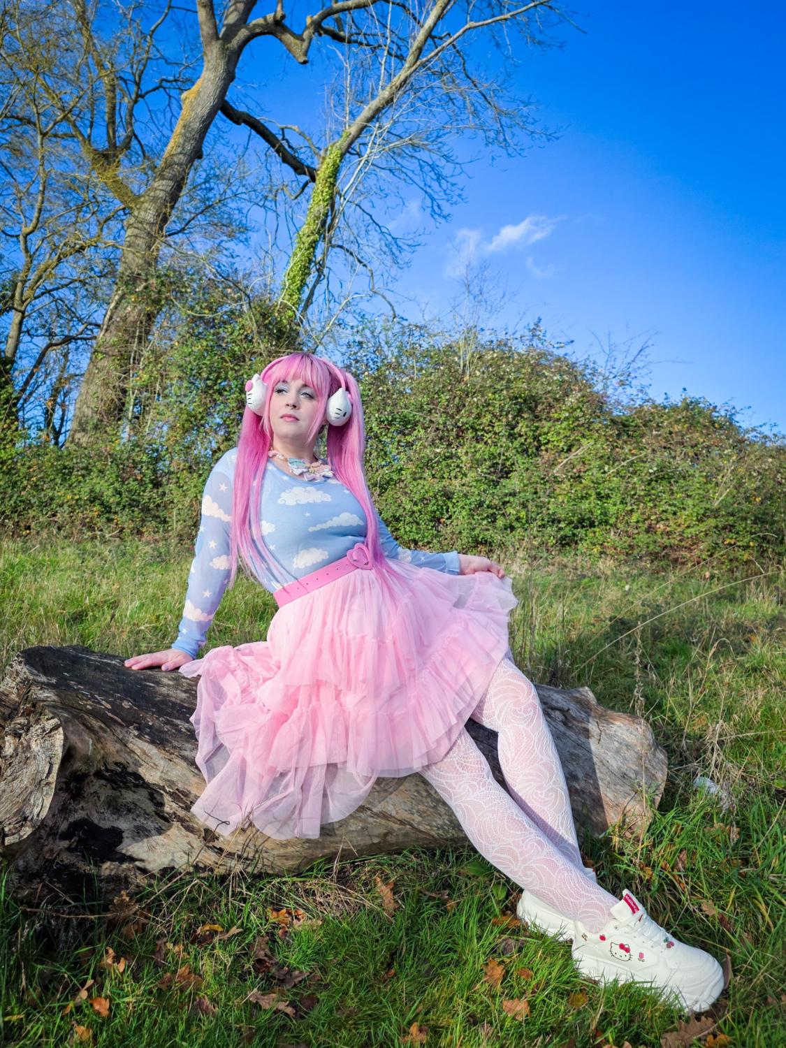 Gonna a rete - Rosa fluo