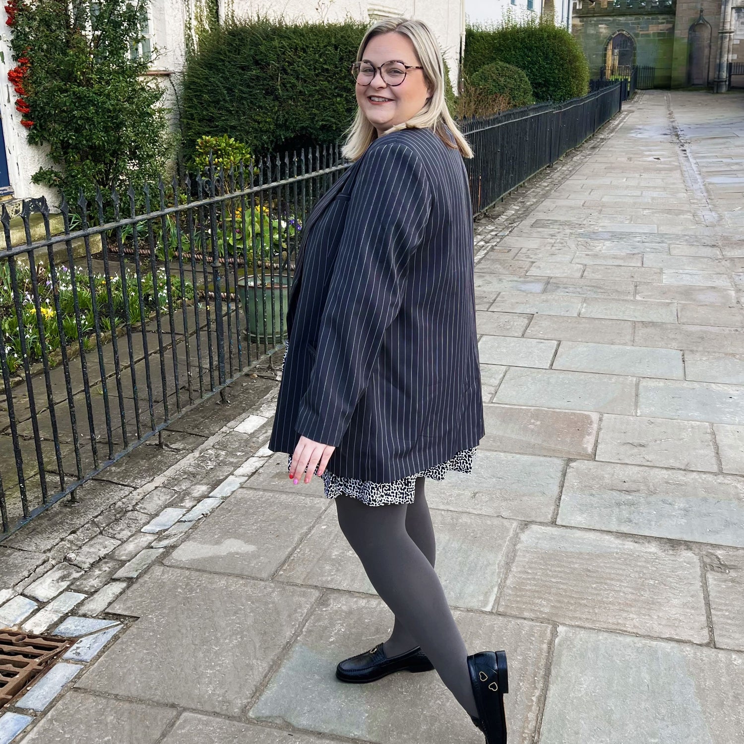 Collant a compressione leggera Huggy - Ardesia