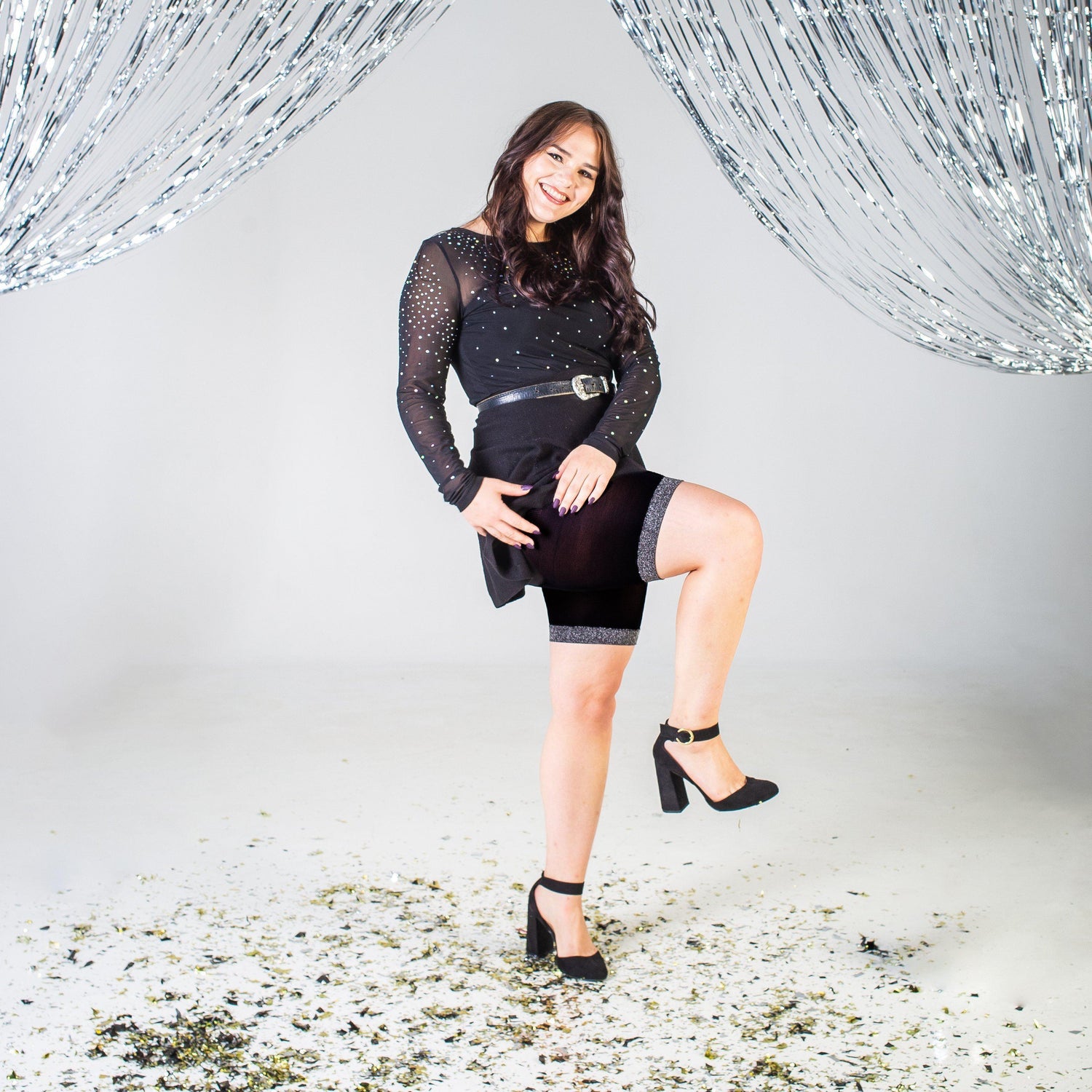 Collant - Pantaloncini Stay Cool Chub Rub Lurex - Nero