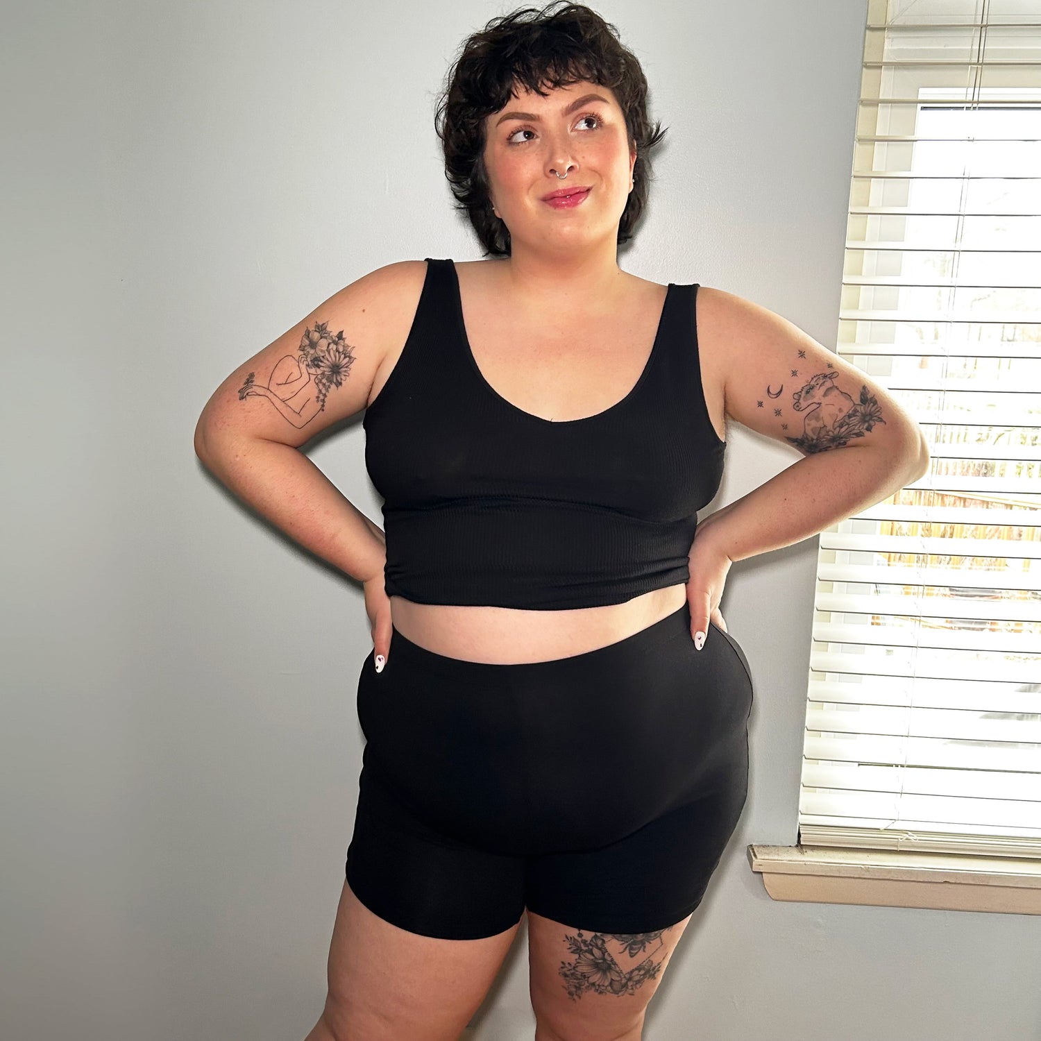 Boxer Femme in cotone biologico - Nero