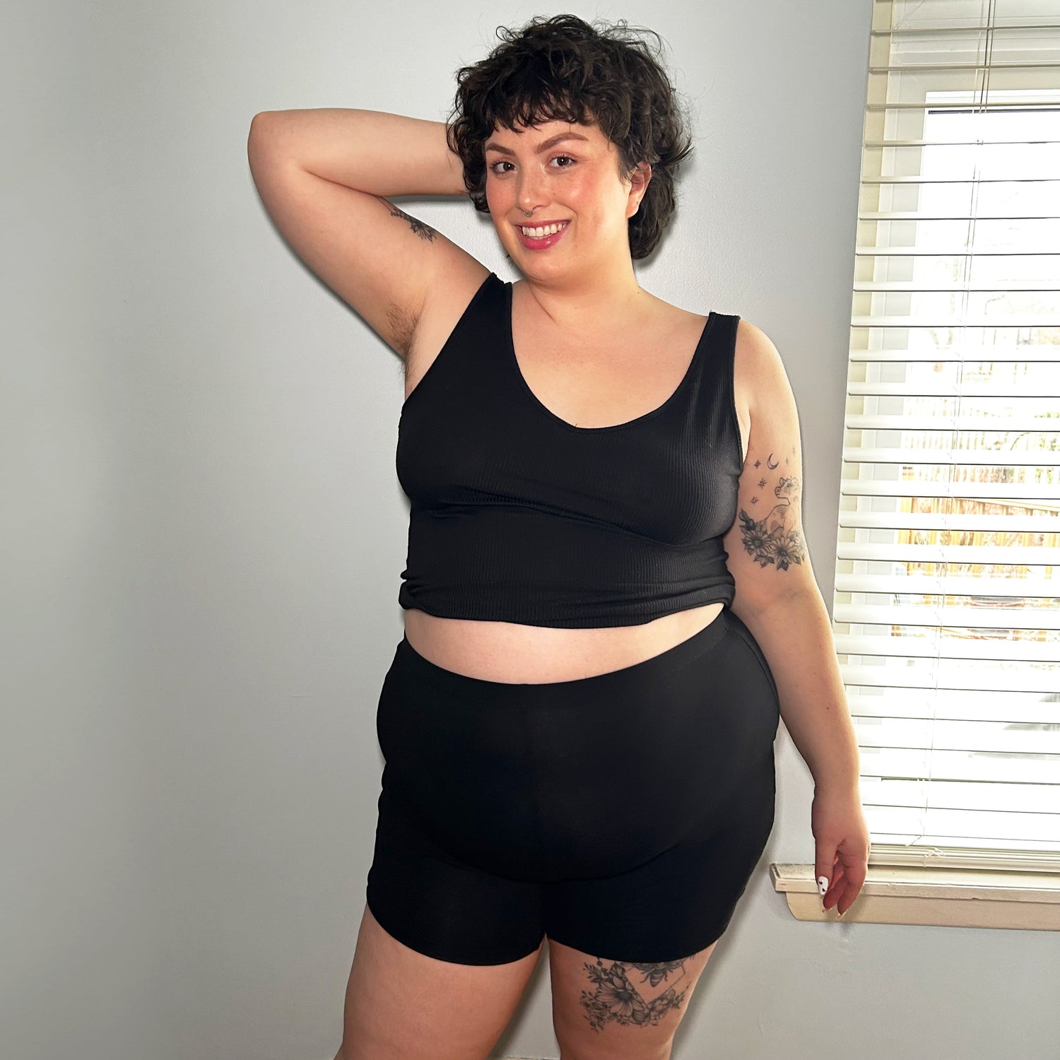 Boxer Femme in cotone biologico - Nero