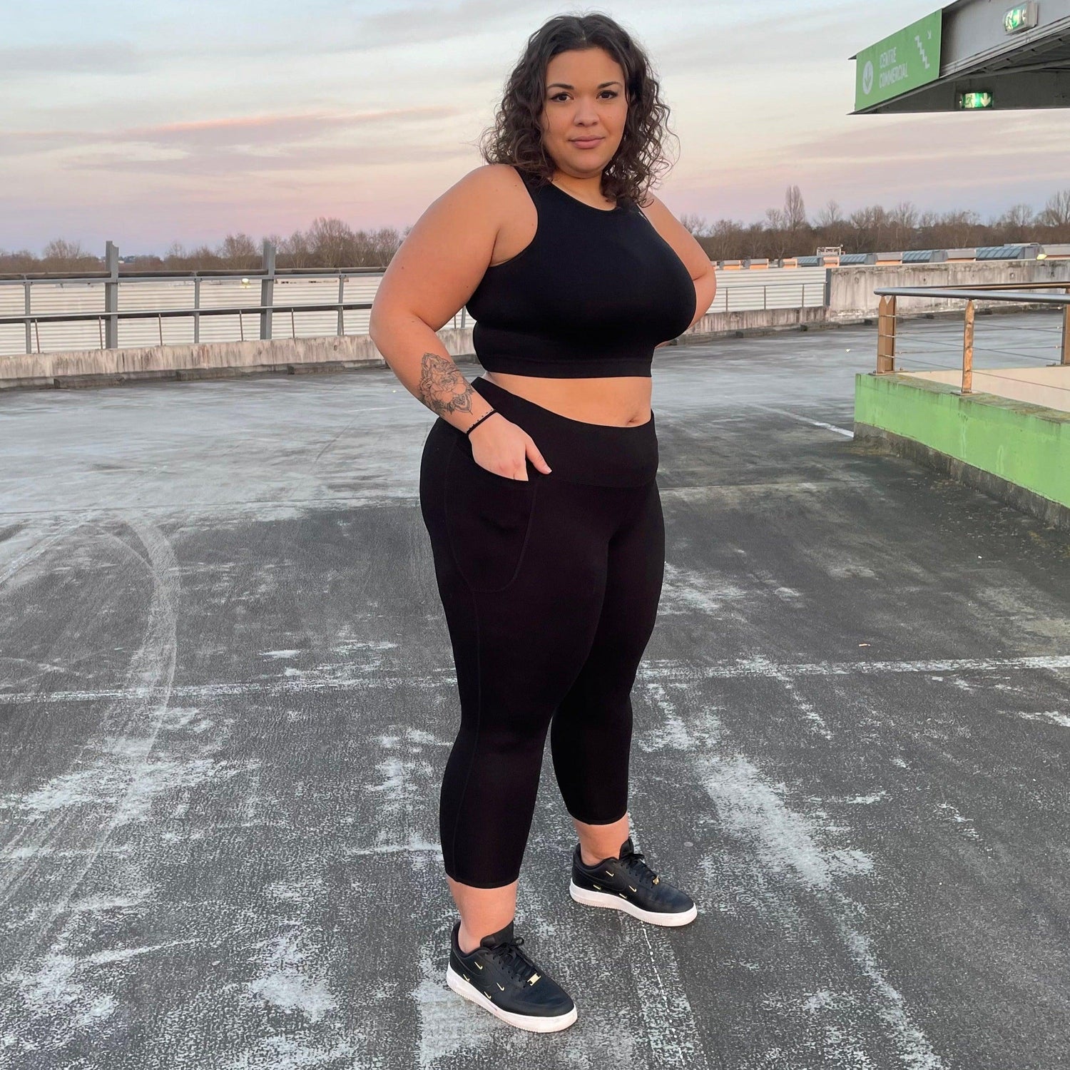 Leggings corti Squat Proof - Nero