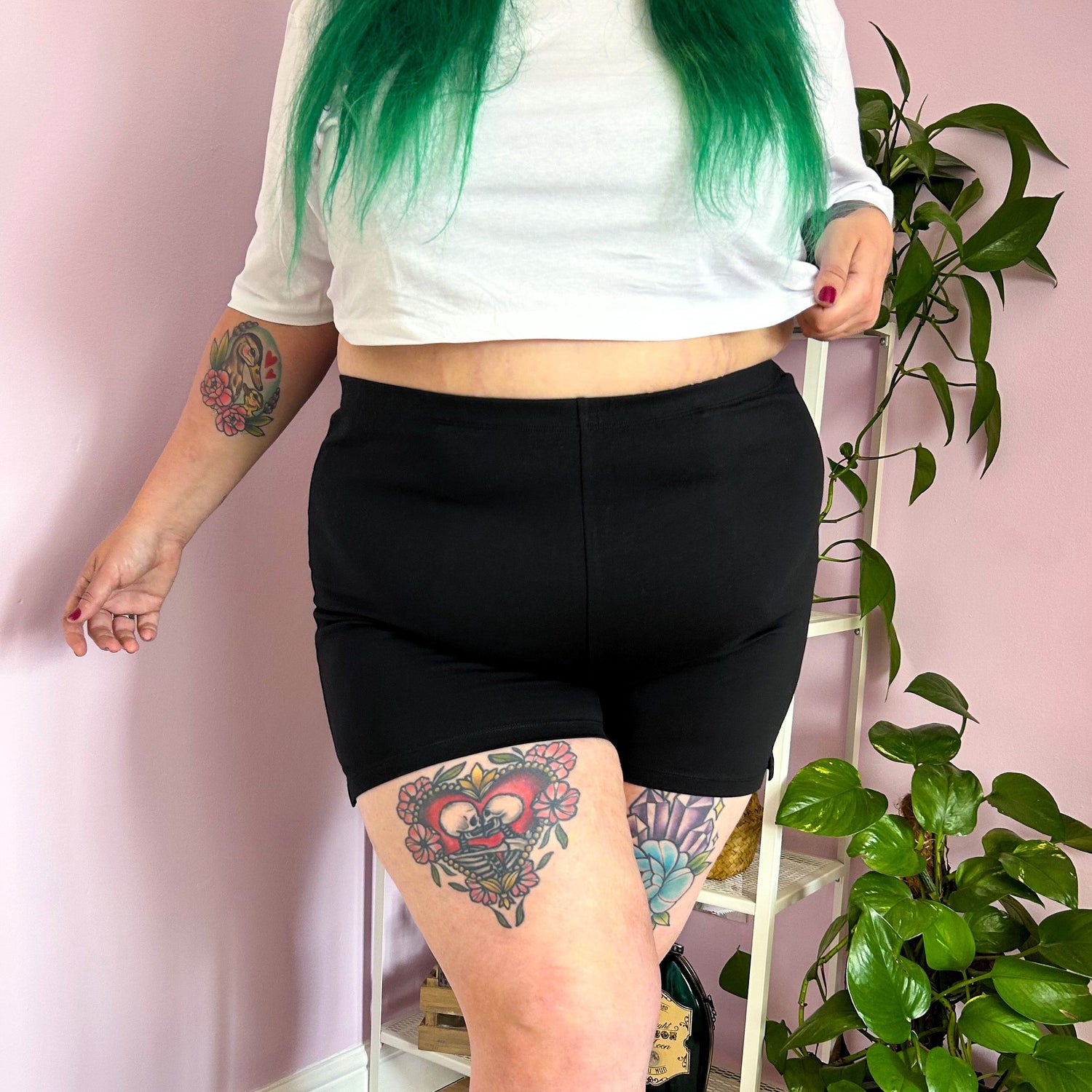 Boxer Femme in cotone biologico - Nero