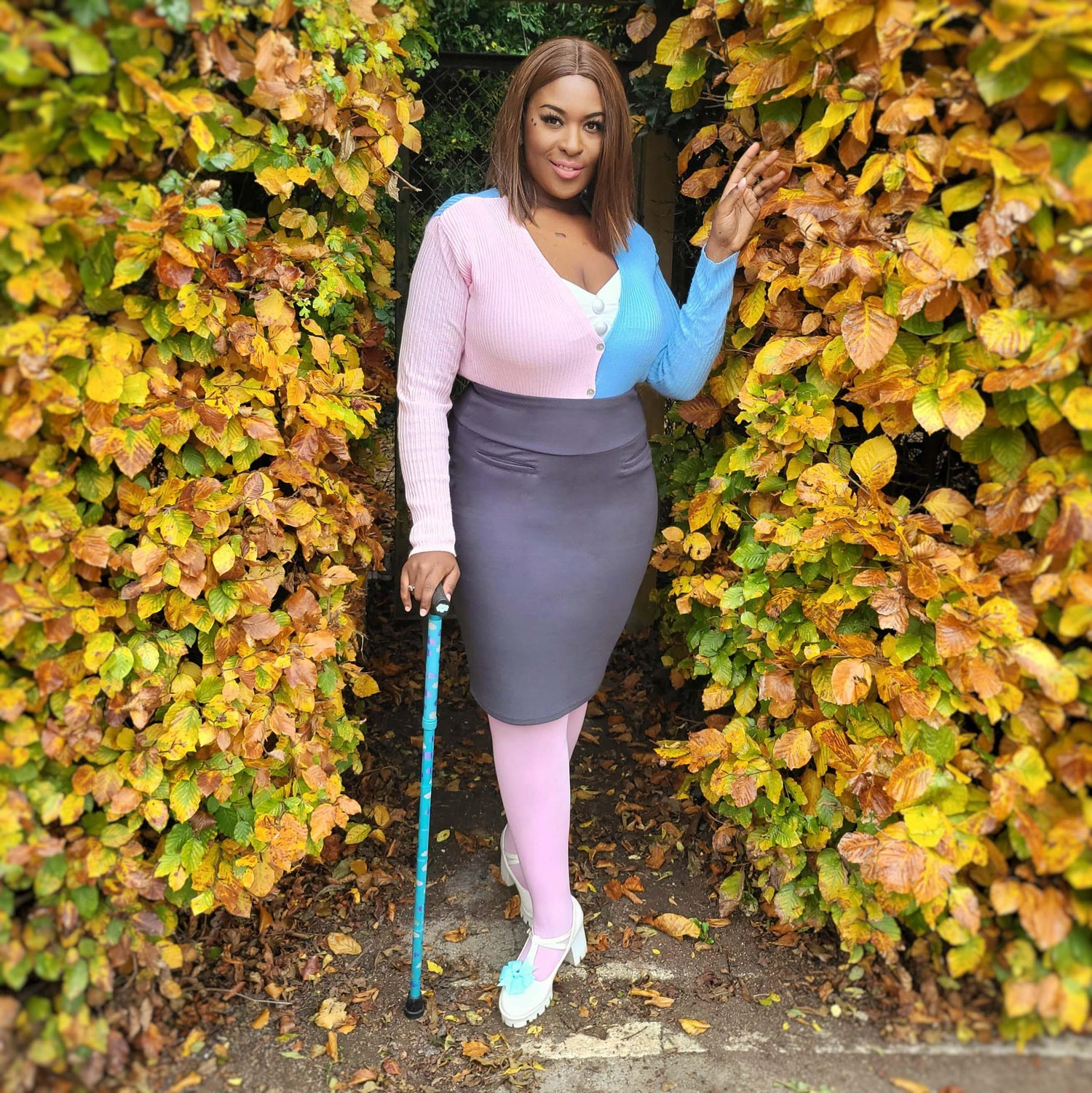 Gonna a tubino - Grigio ardesia