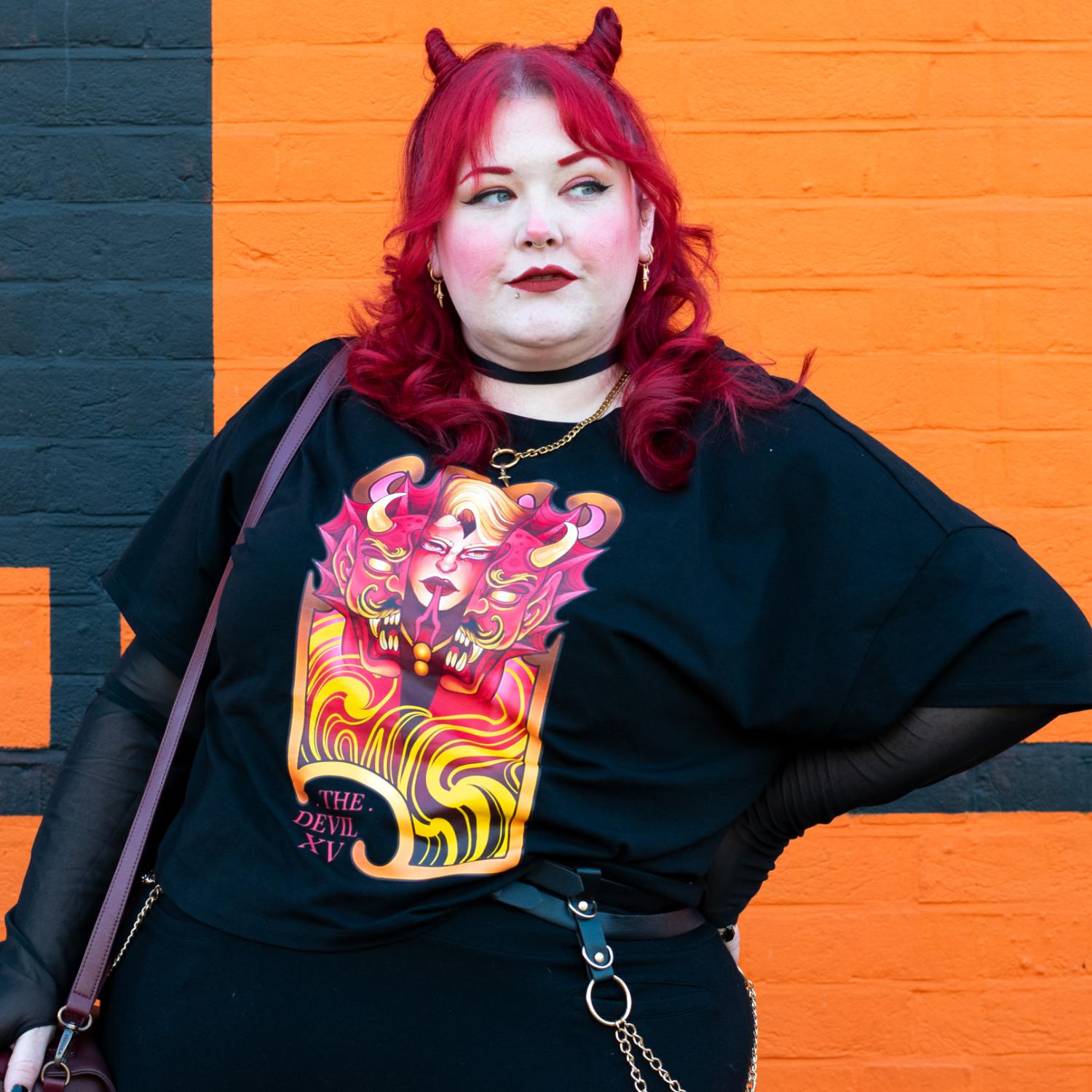 Grote Arcana Boxy Tee - XV De Duivel