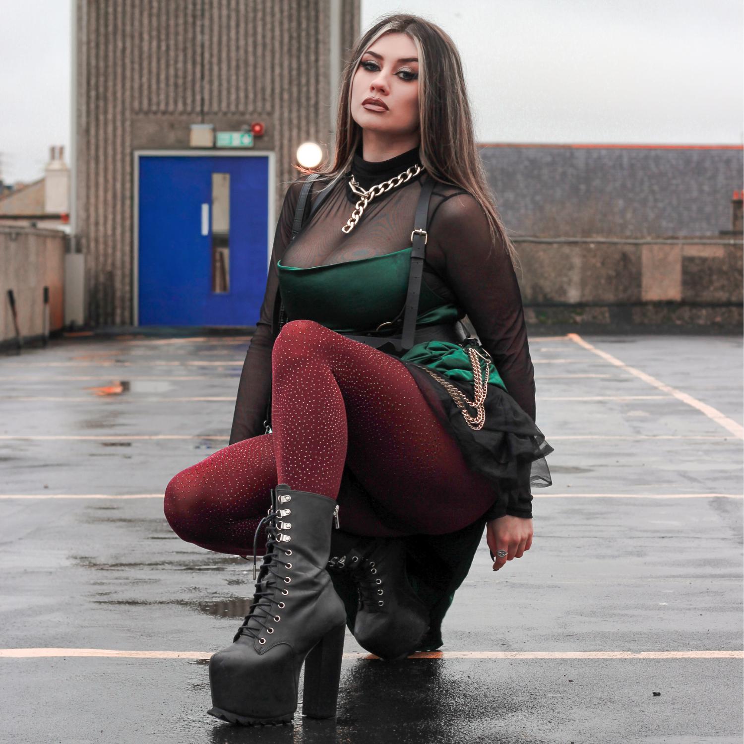 80 denier ondoorzichtige panty - goudglitter