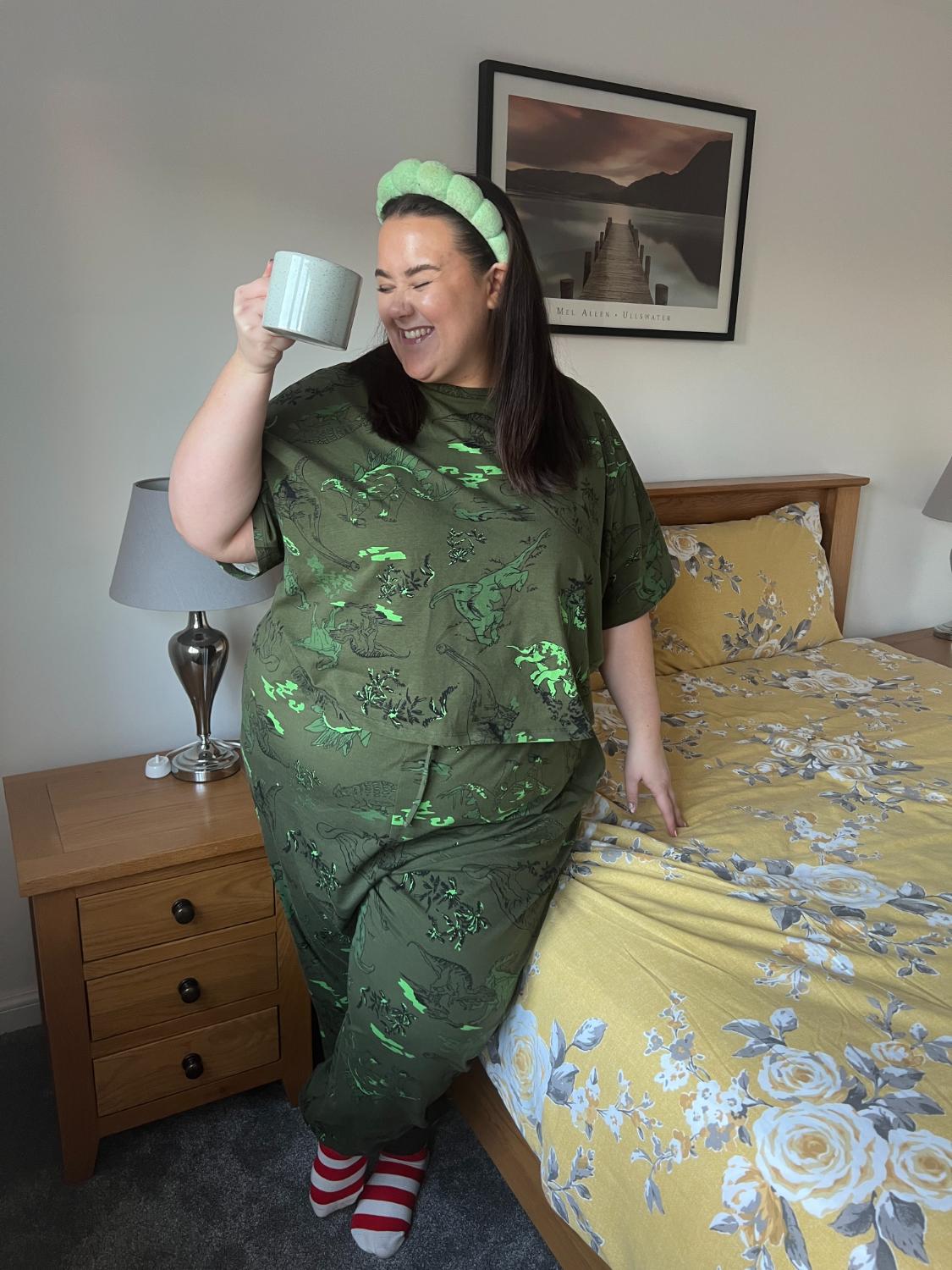 Biologisch Katoenen PJ Boxy Tee - Dino