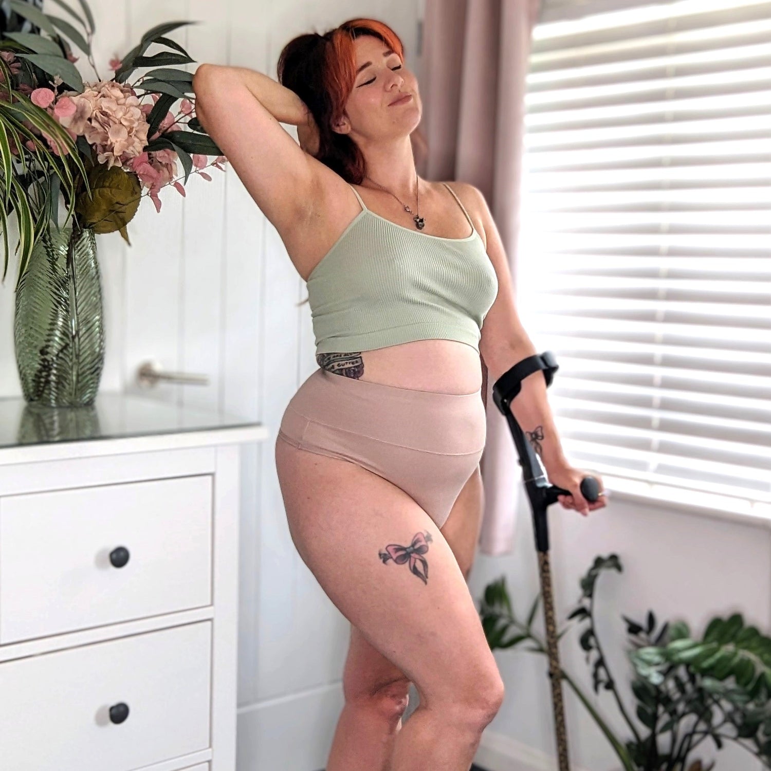 Organic Cotton Cheeky High Leg Onderbroek - Milk Bottle