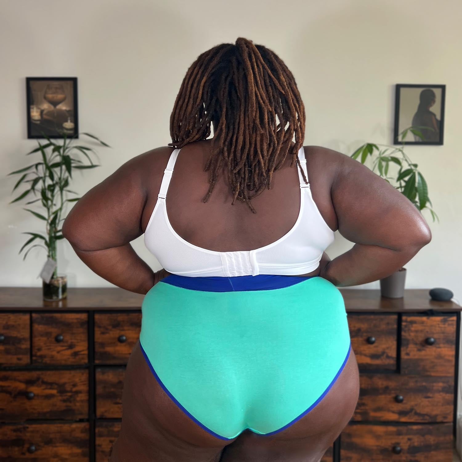 Organic katoenen superhoge tailleslip duo - Mint & Arabesque