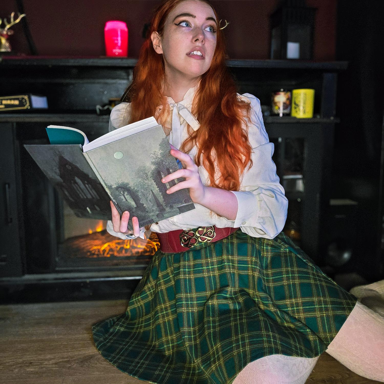 Geruite mini-flare rok - Glenfern