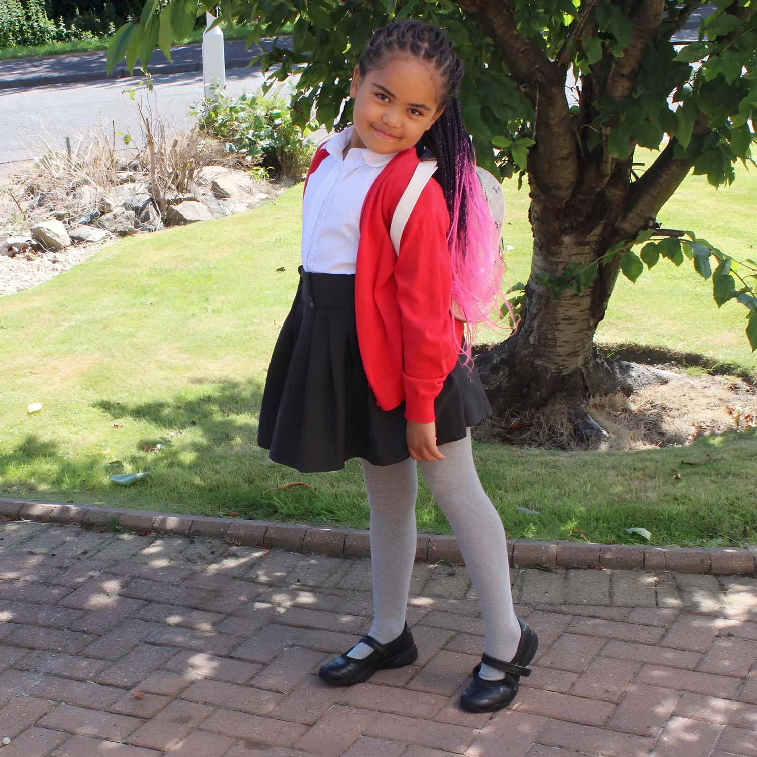 Katoenen kindermaillot - Grijs gemêleerd