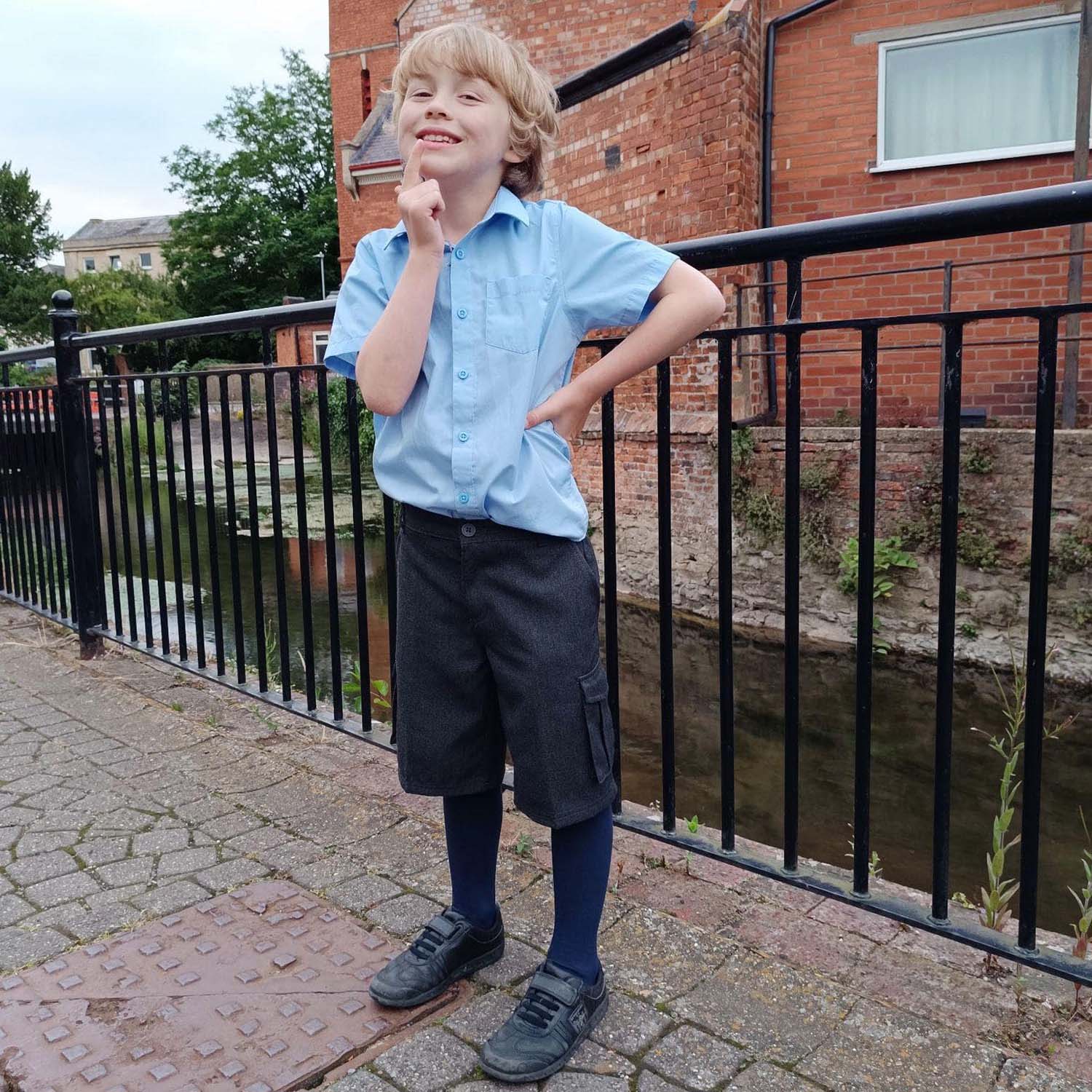 Katoenen kindermaillot - Navy