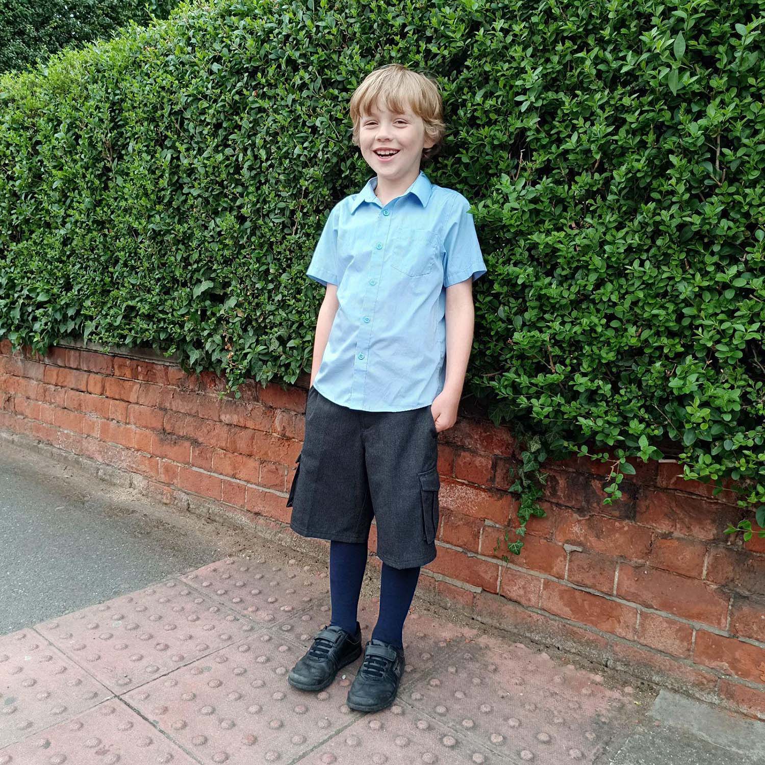 Katoenen kindermaillot - Navy