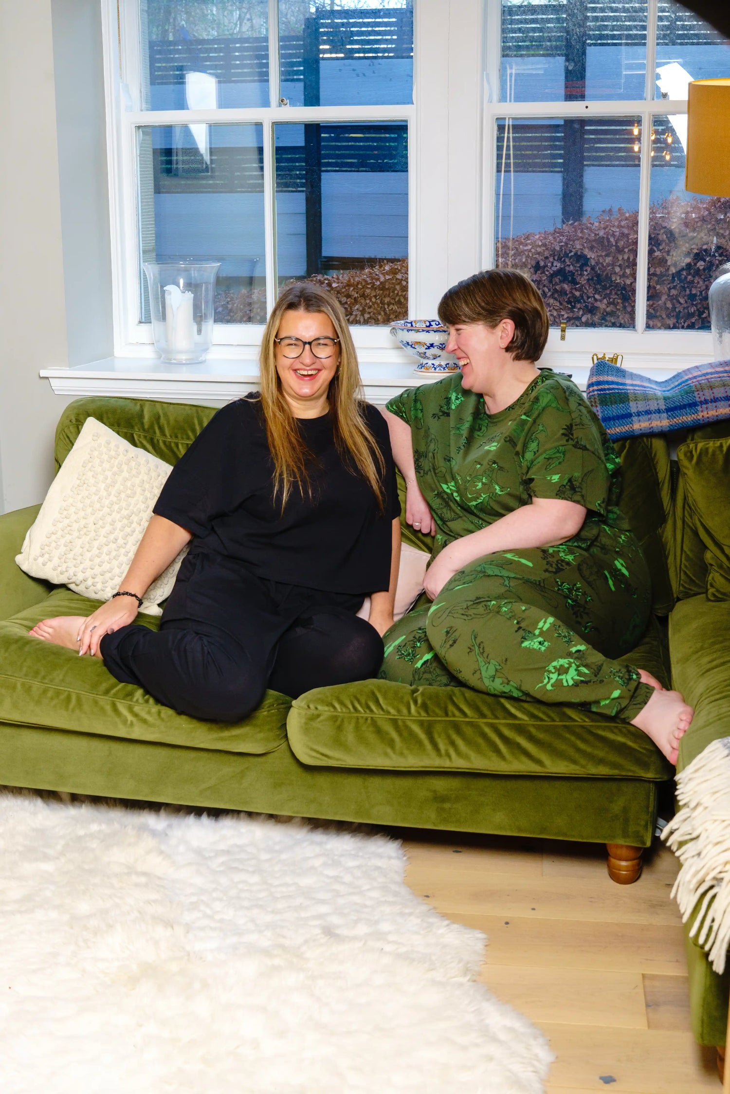 PJ's van biologisch katoen - Effen Zwart