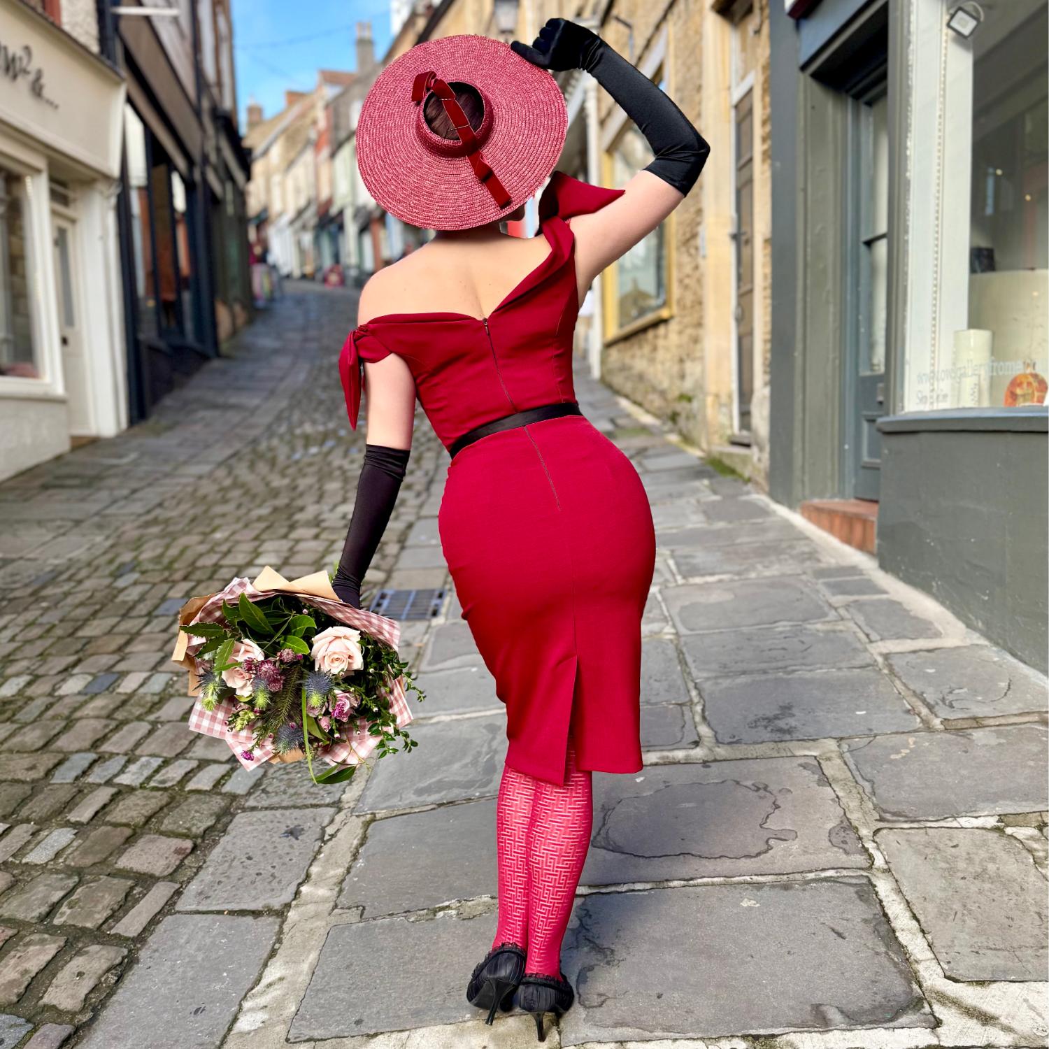 Visnetpanty - Traditioneel in rood