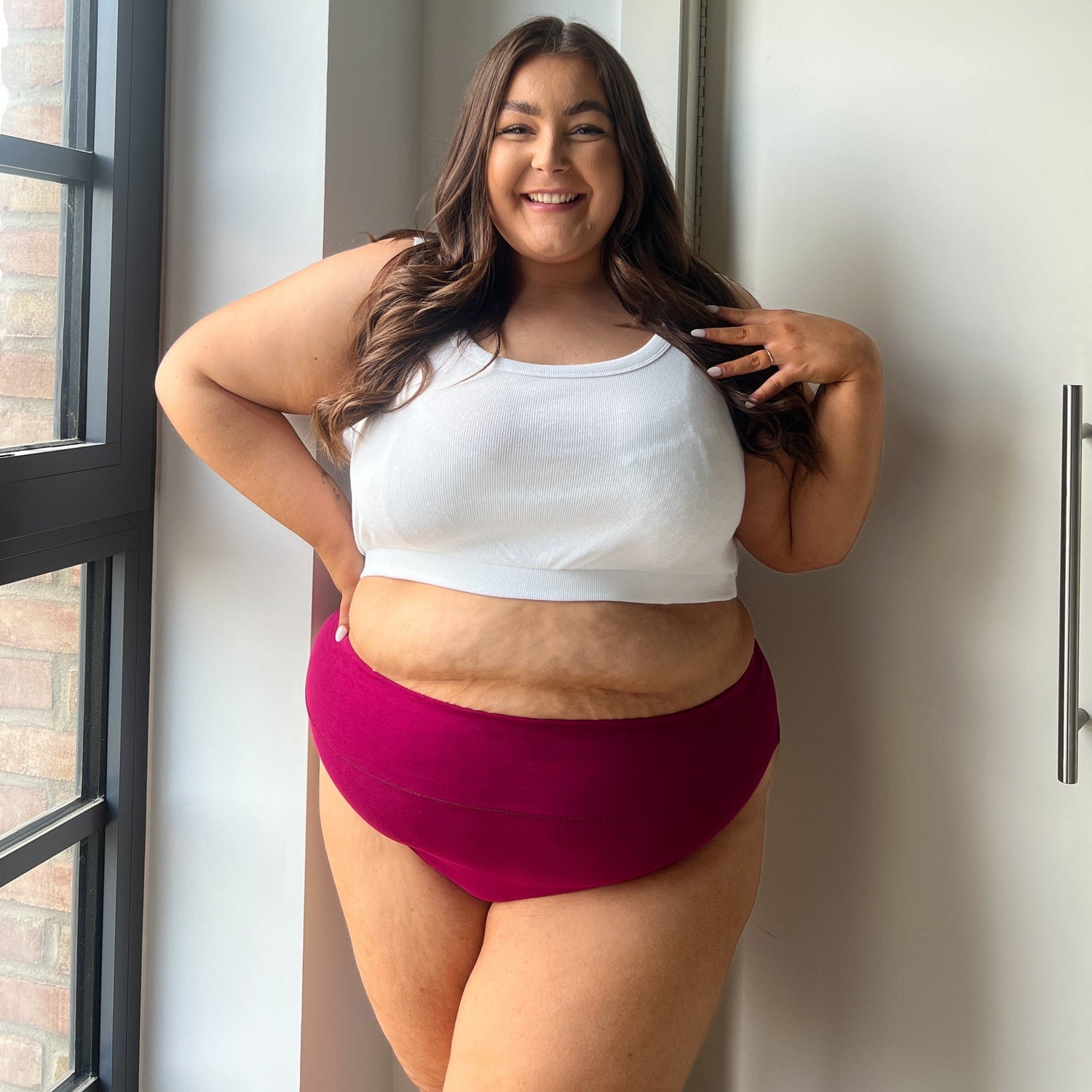 String van organisch katoen - Frambozentaart