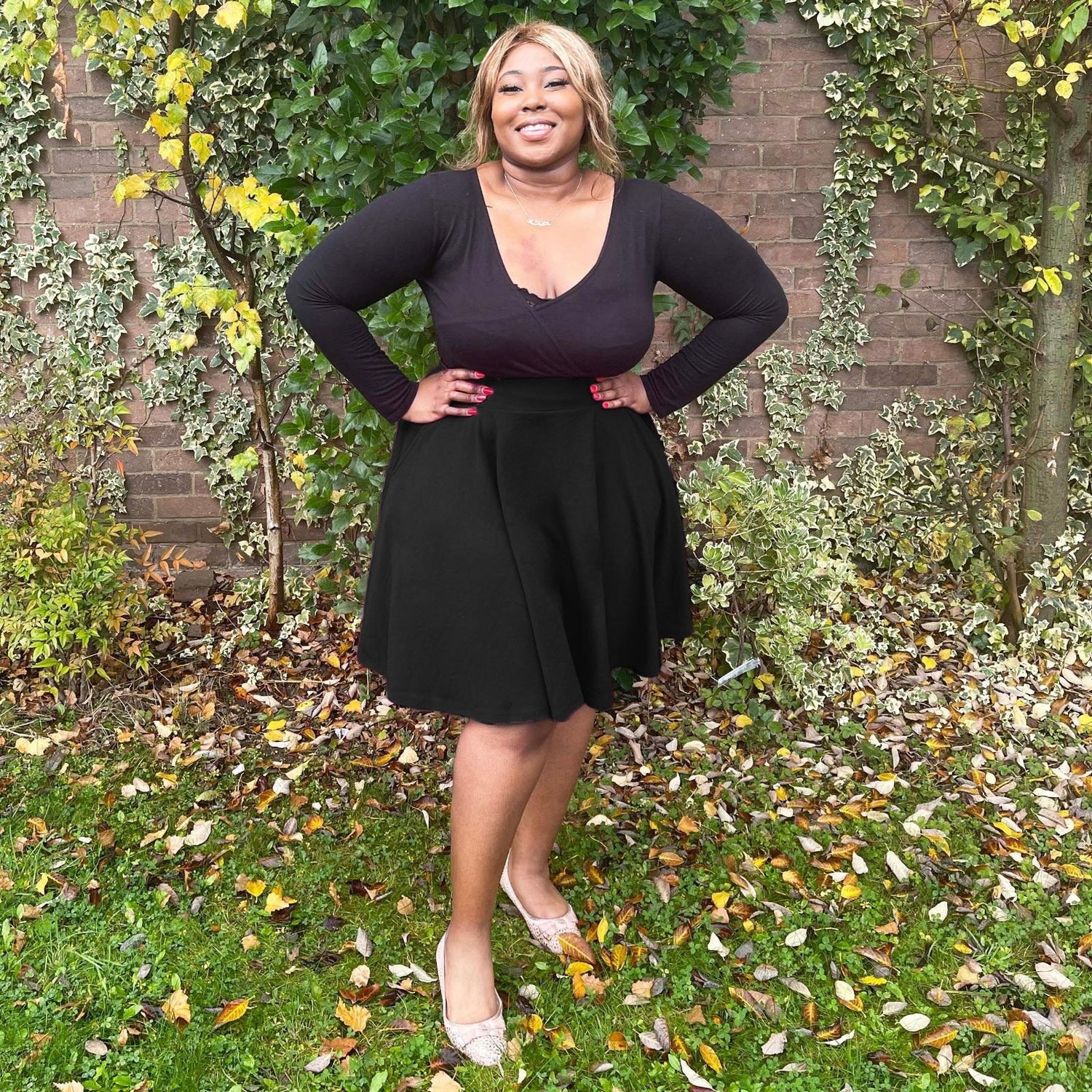 Flare rok - Zwart (V2)