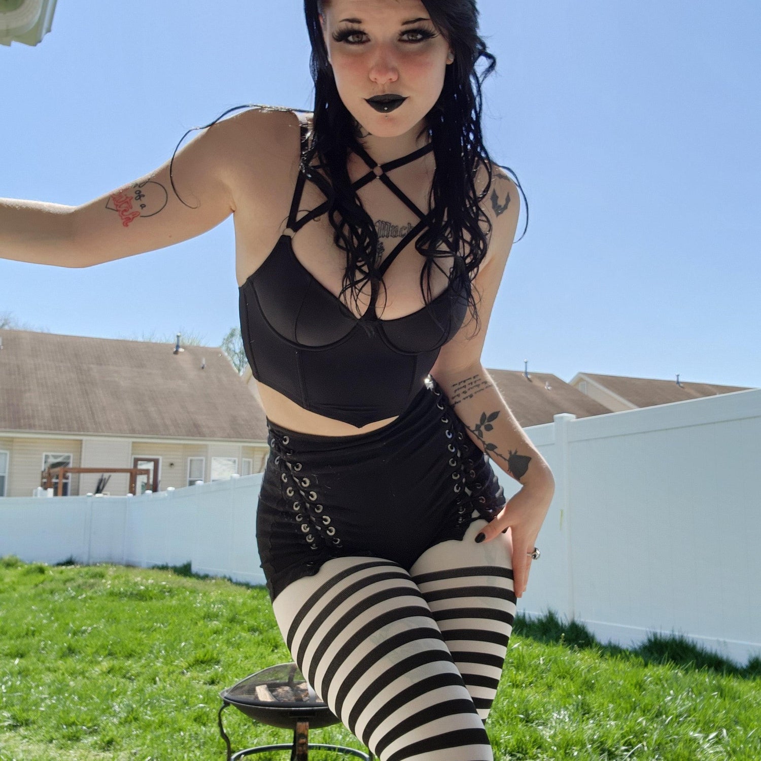 Gestreepte Panty's - Witch