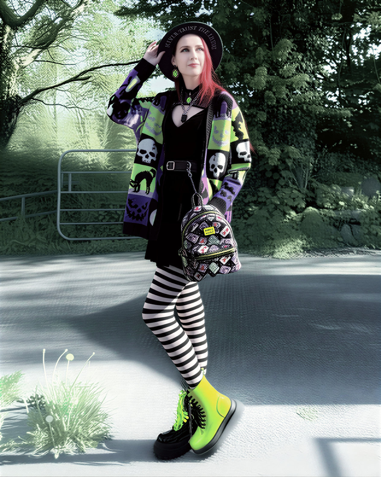 Gestreepte Panty's - Witch