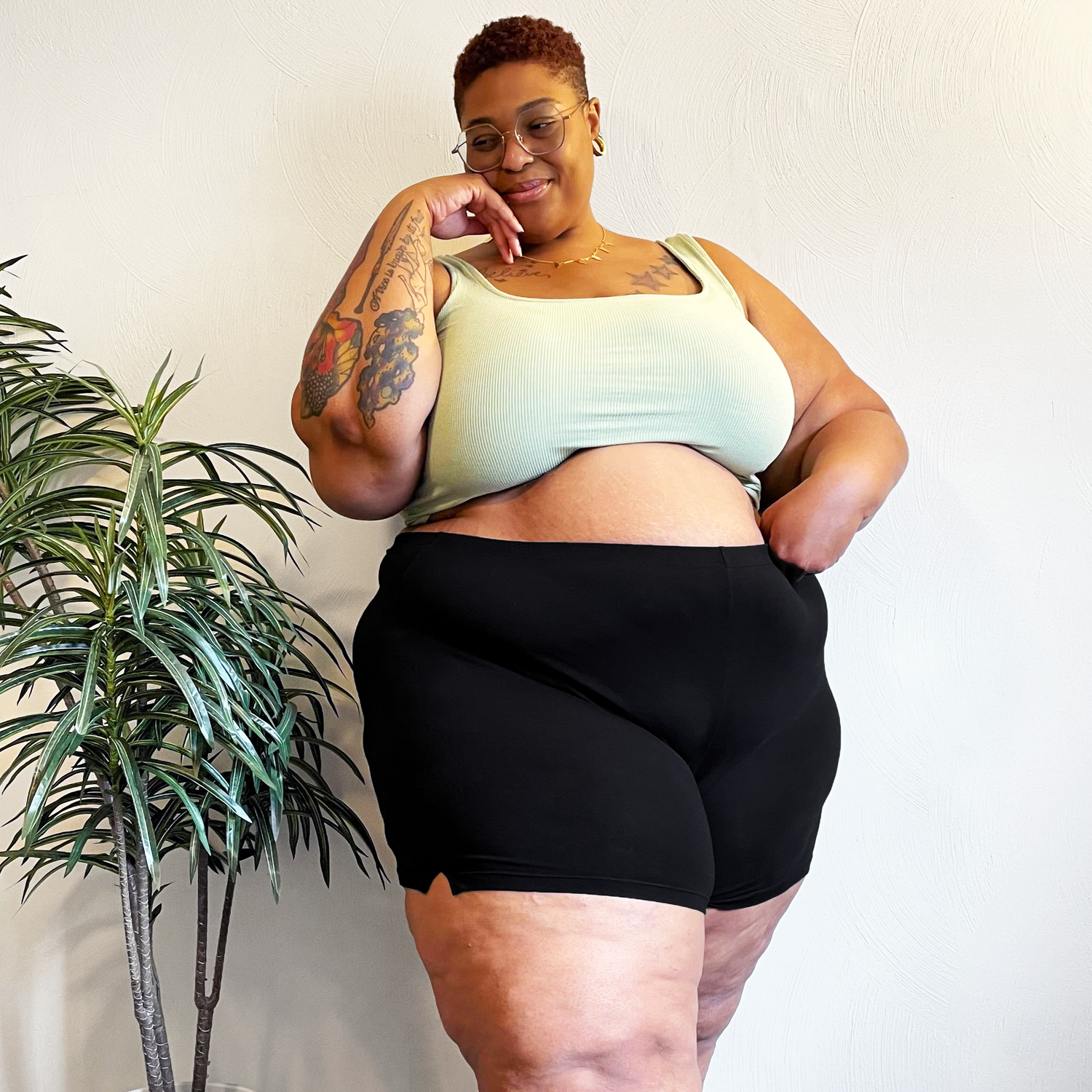 Organic Katoenen Femme Boxer Shorts - Zwart